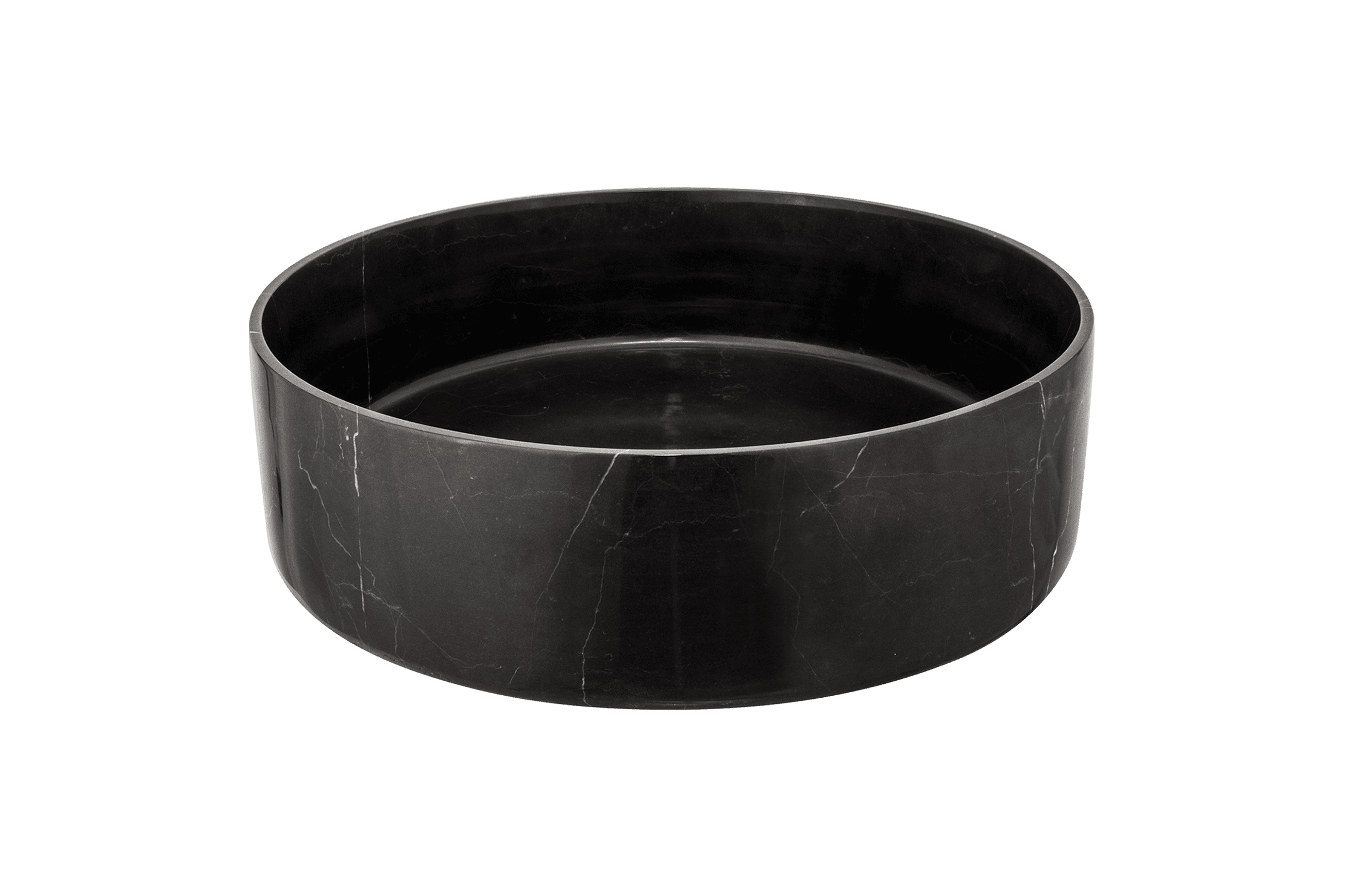 iStone Round Basin 380 x 110mm Black Marble