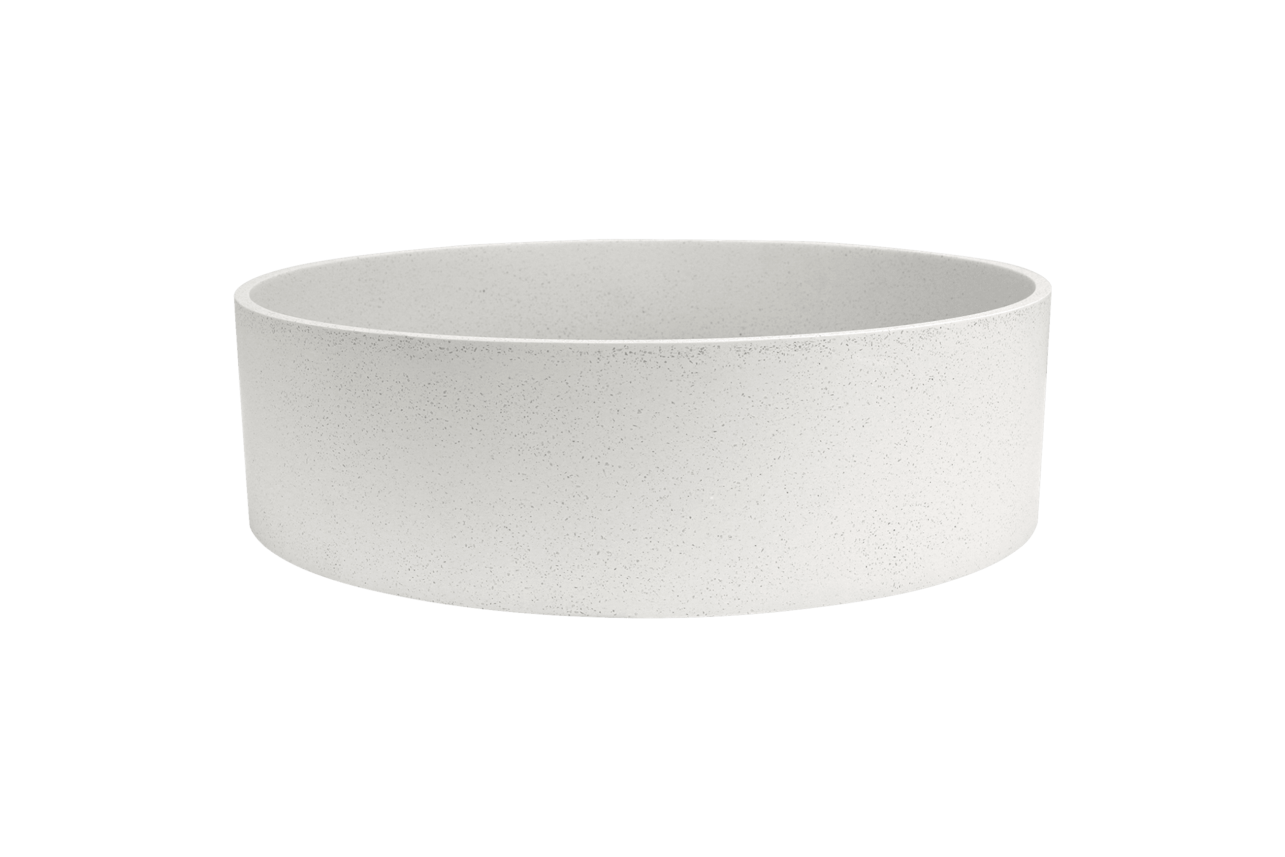 iStone Round Basin 380 x 110mm Snow Quartz