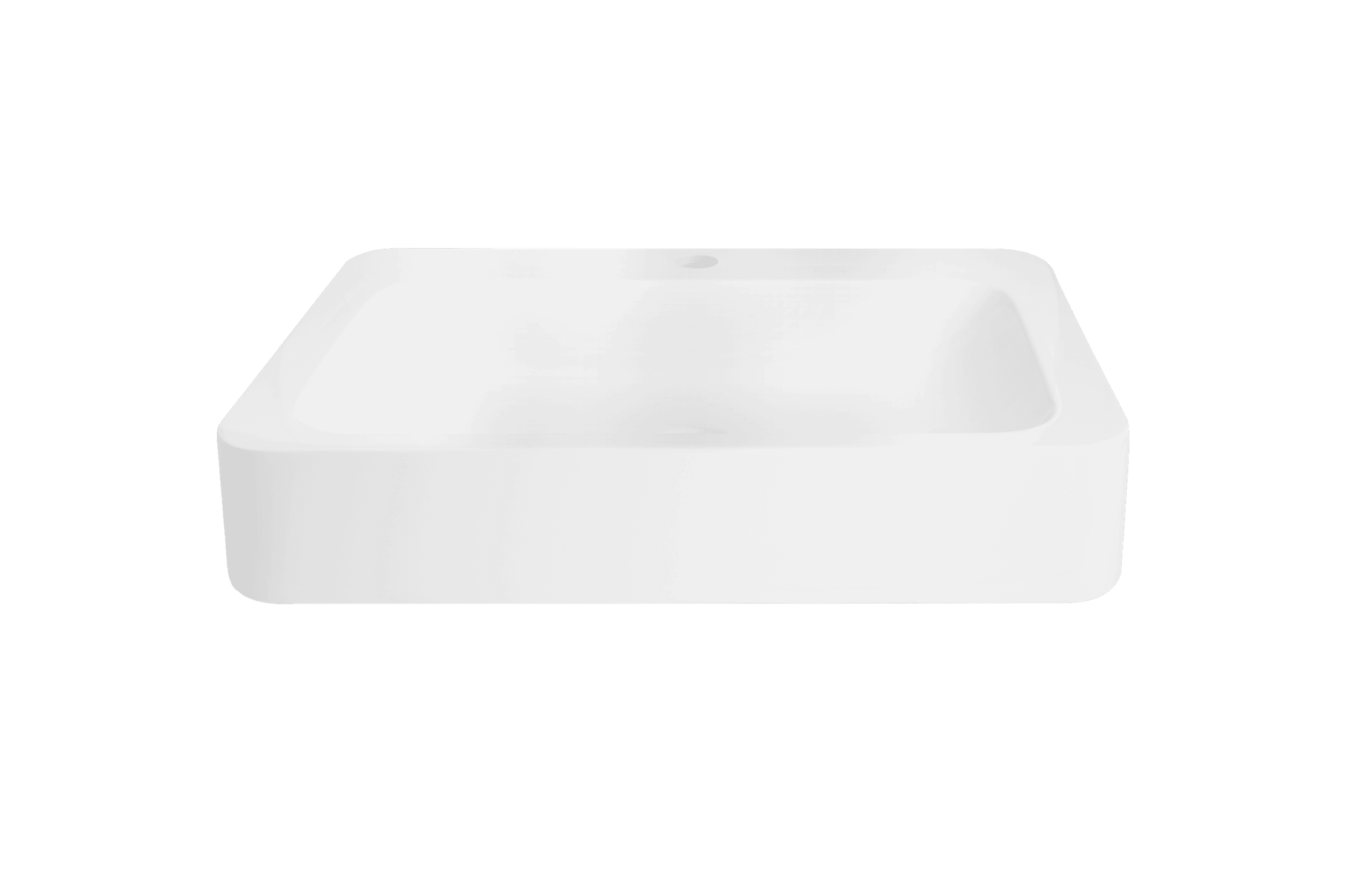 iStone Soft Rectangle Basin 600 x 415mm Gloss White