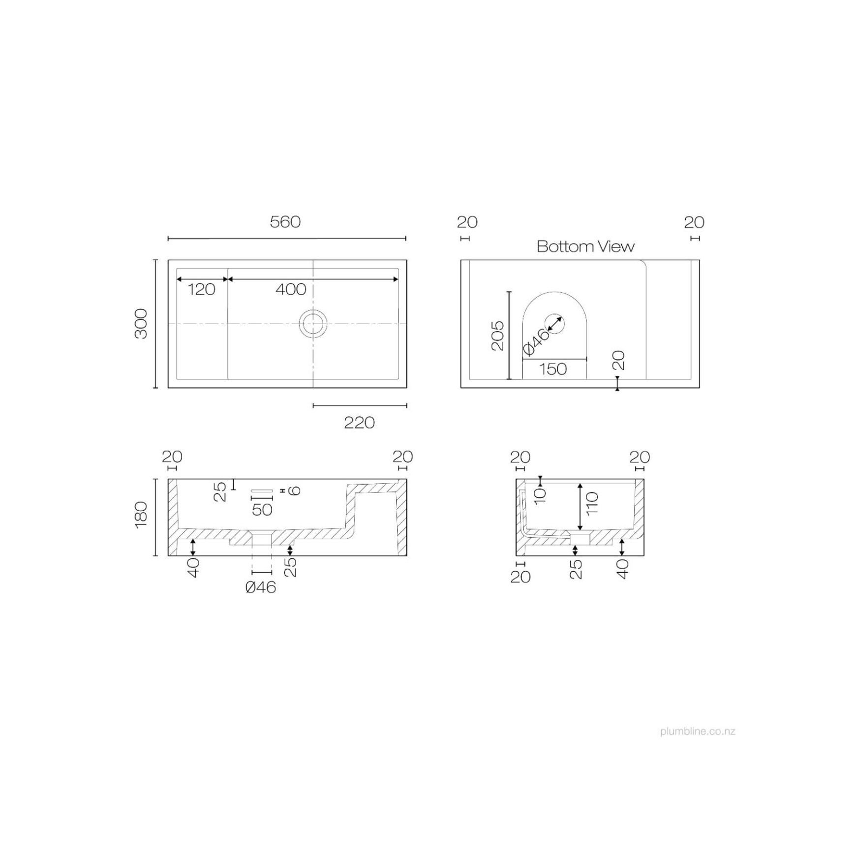 Deck Wall Hung Basin