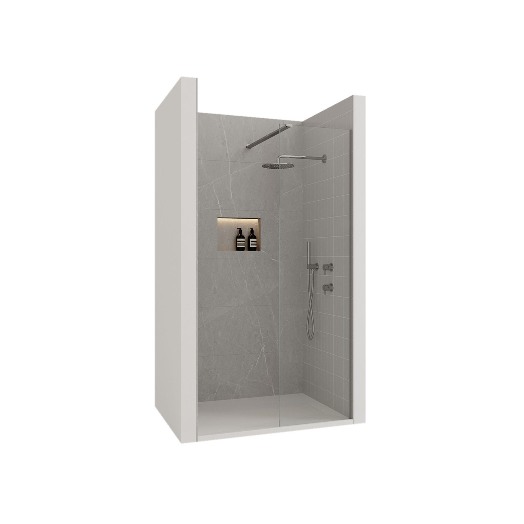 Ebony & Ivory Stone Shower