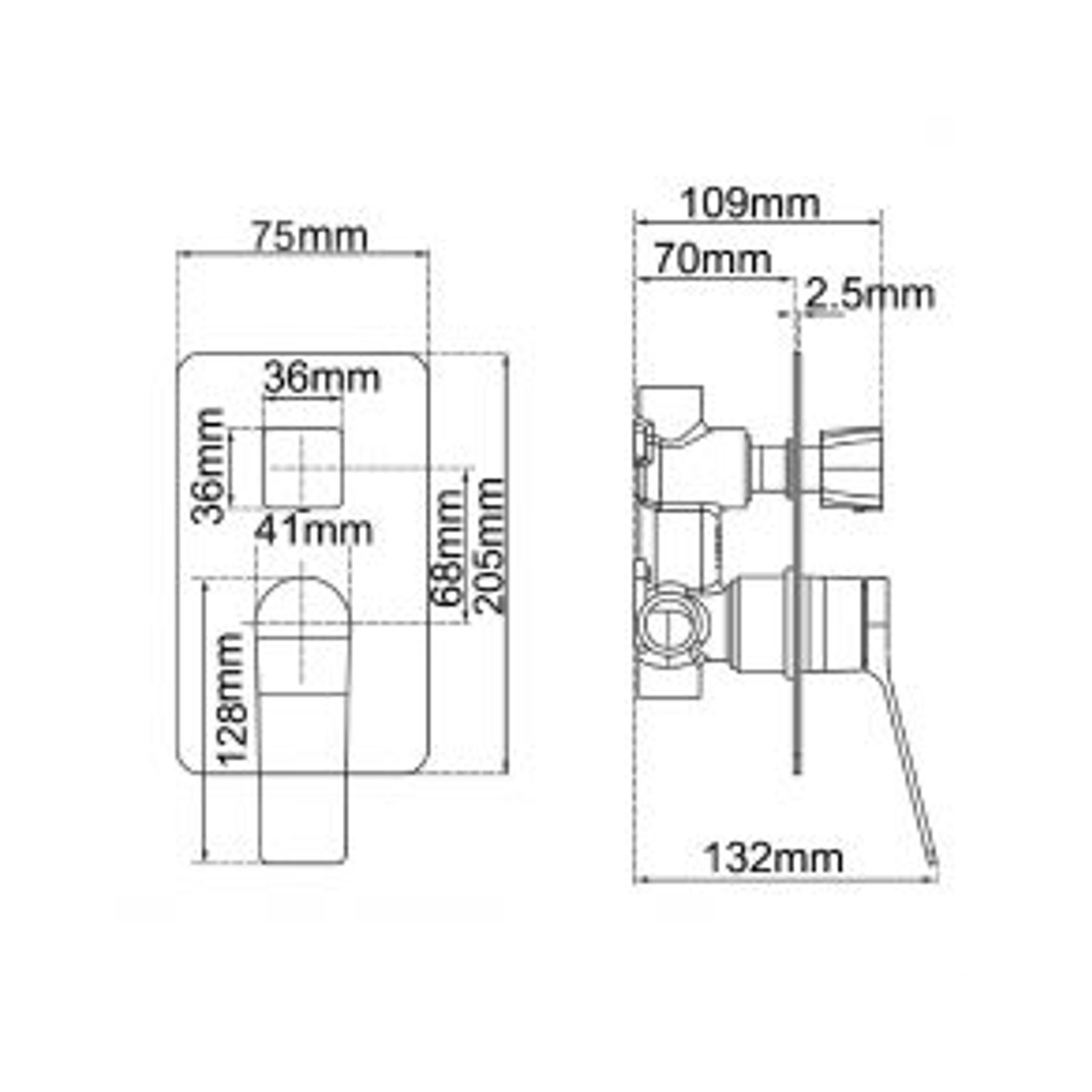 Rushy Wall Mixer With Diverter Brushed Nickel