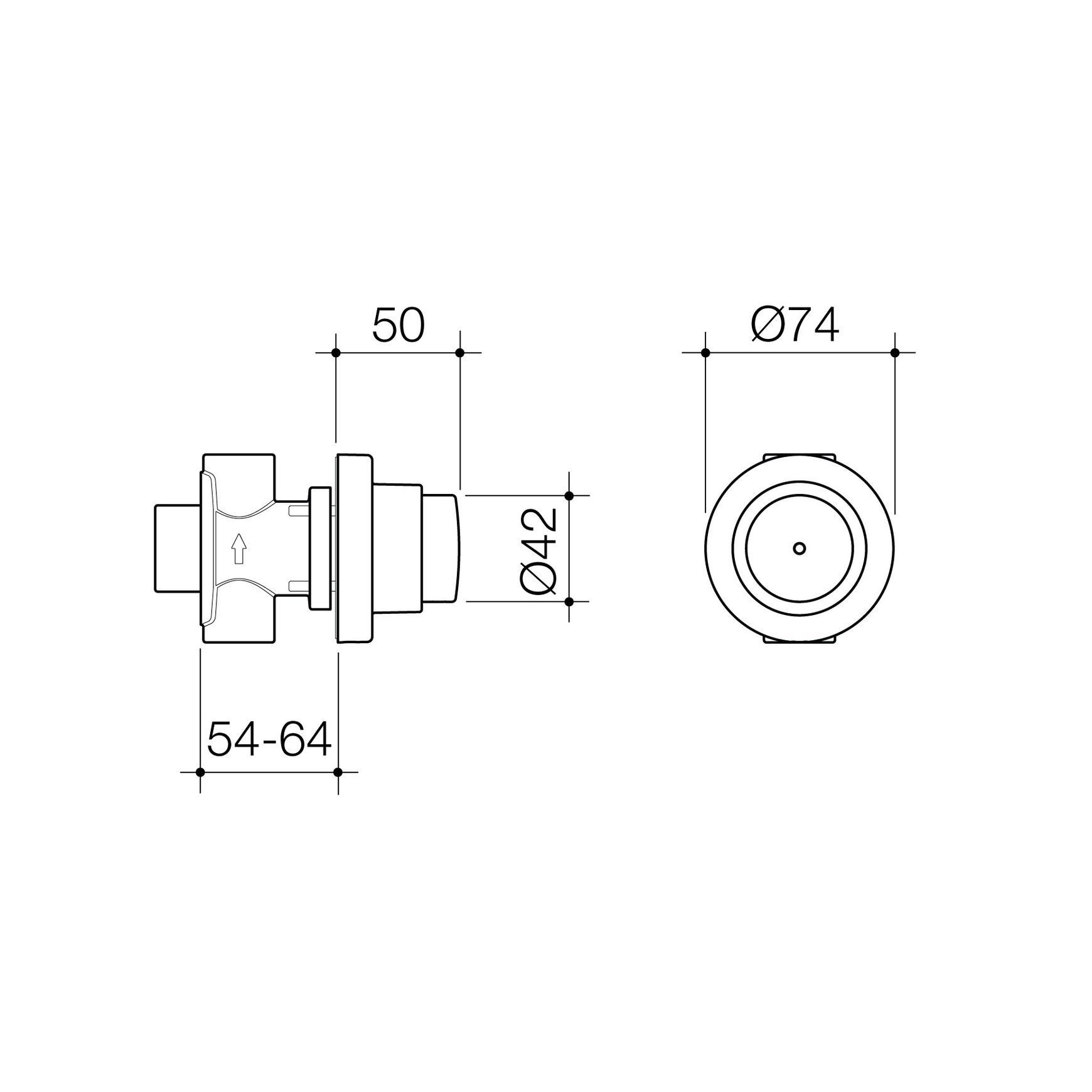 Civic Timed Flow Shower Push Button