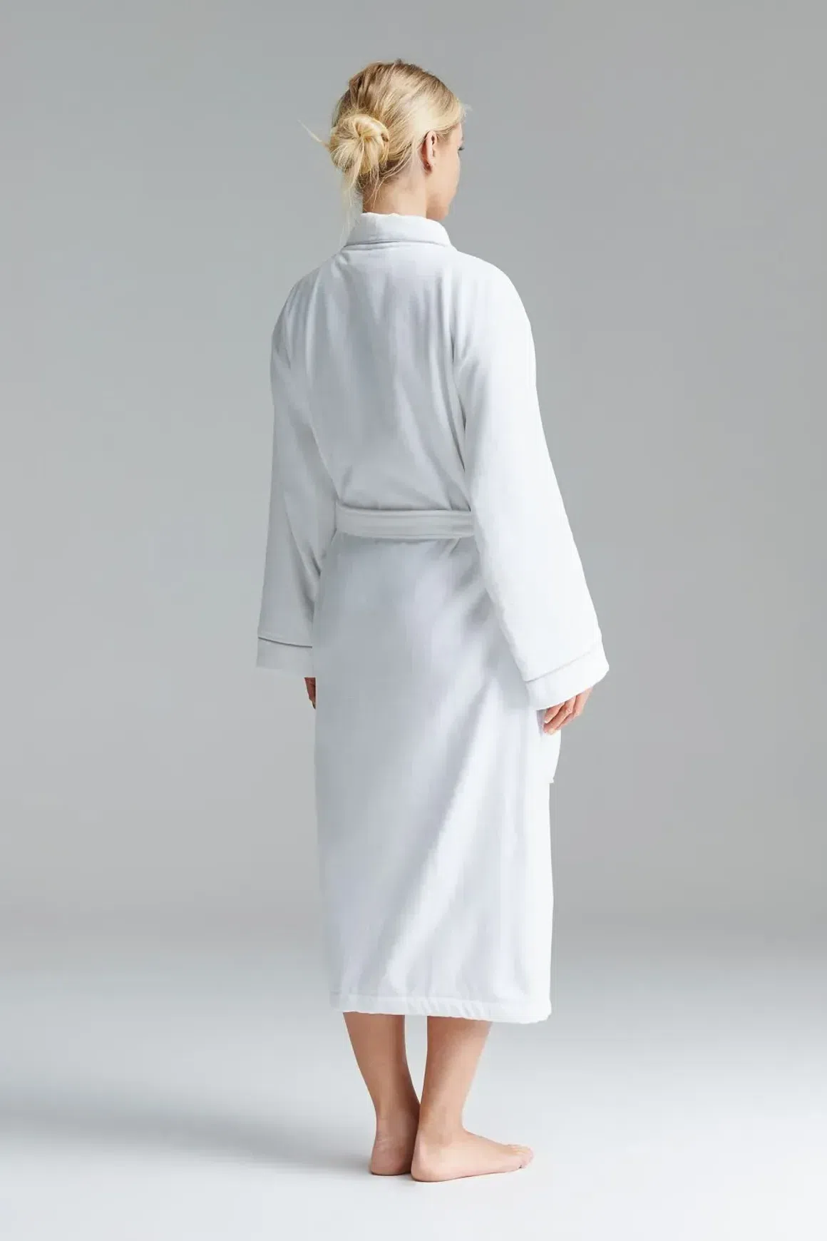 Cotton Velour Bathrobes with Piping