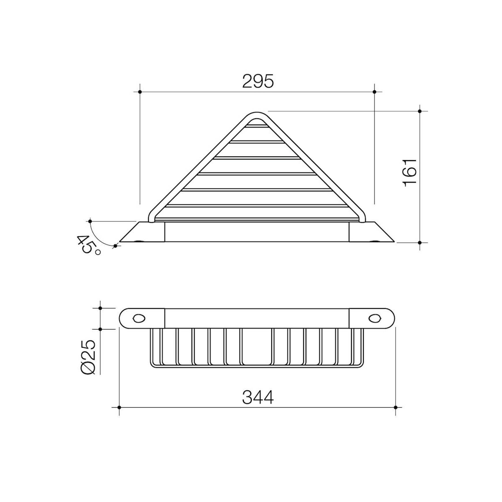 Opal Support Corner Shower Rail with Basket