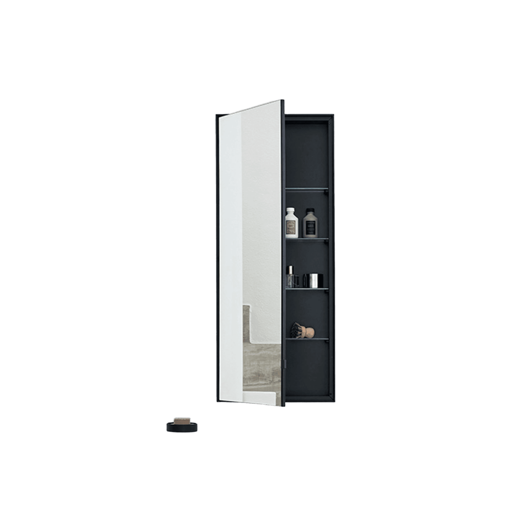 Simple Tall Box Mirror Cabinet by Cielo