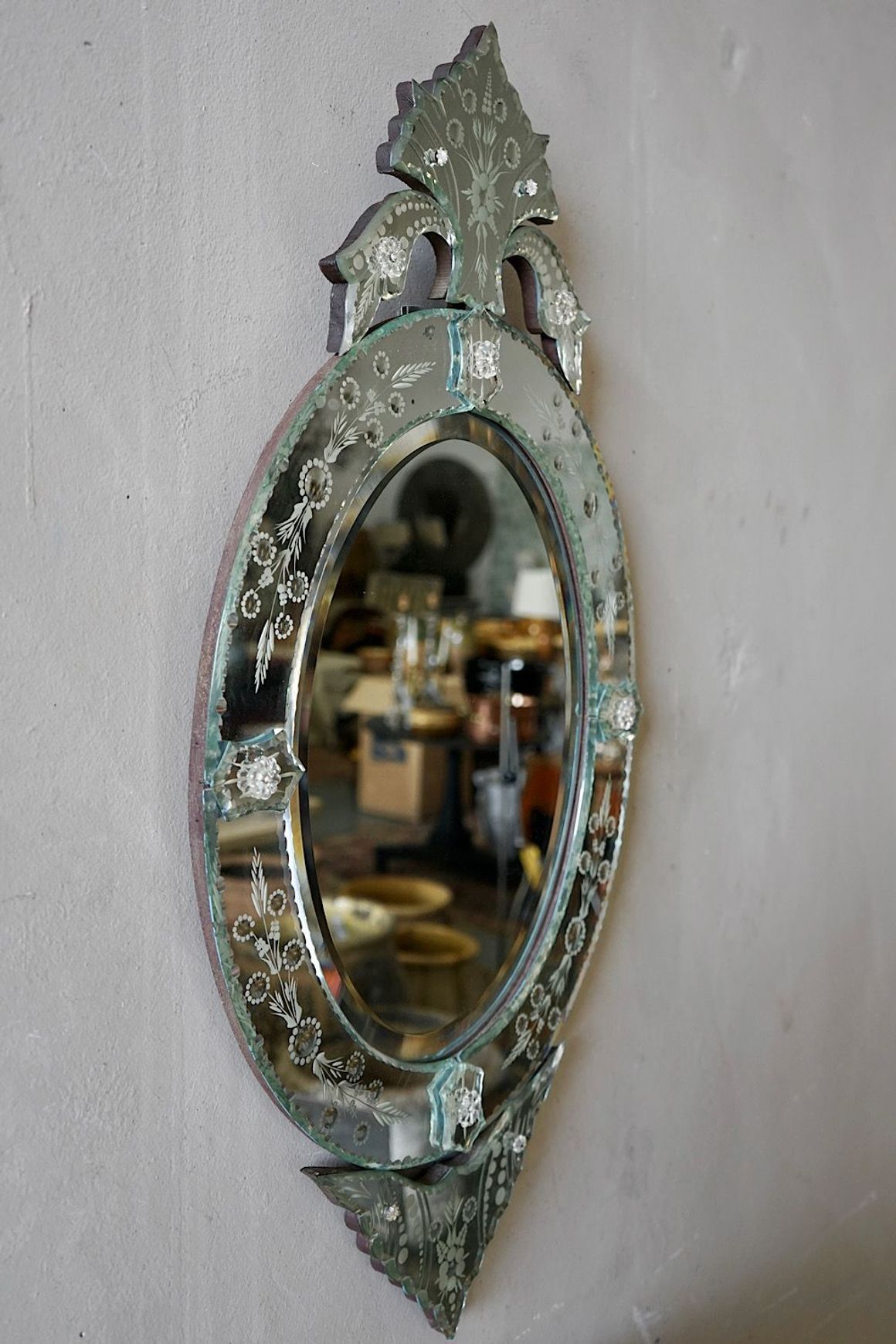 Vintage Venetian Oval Mirror