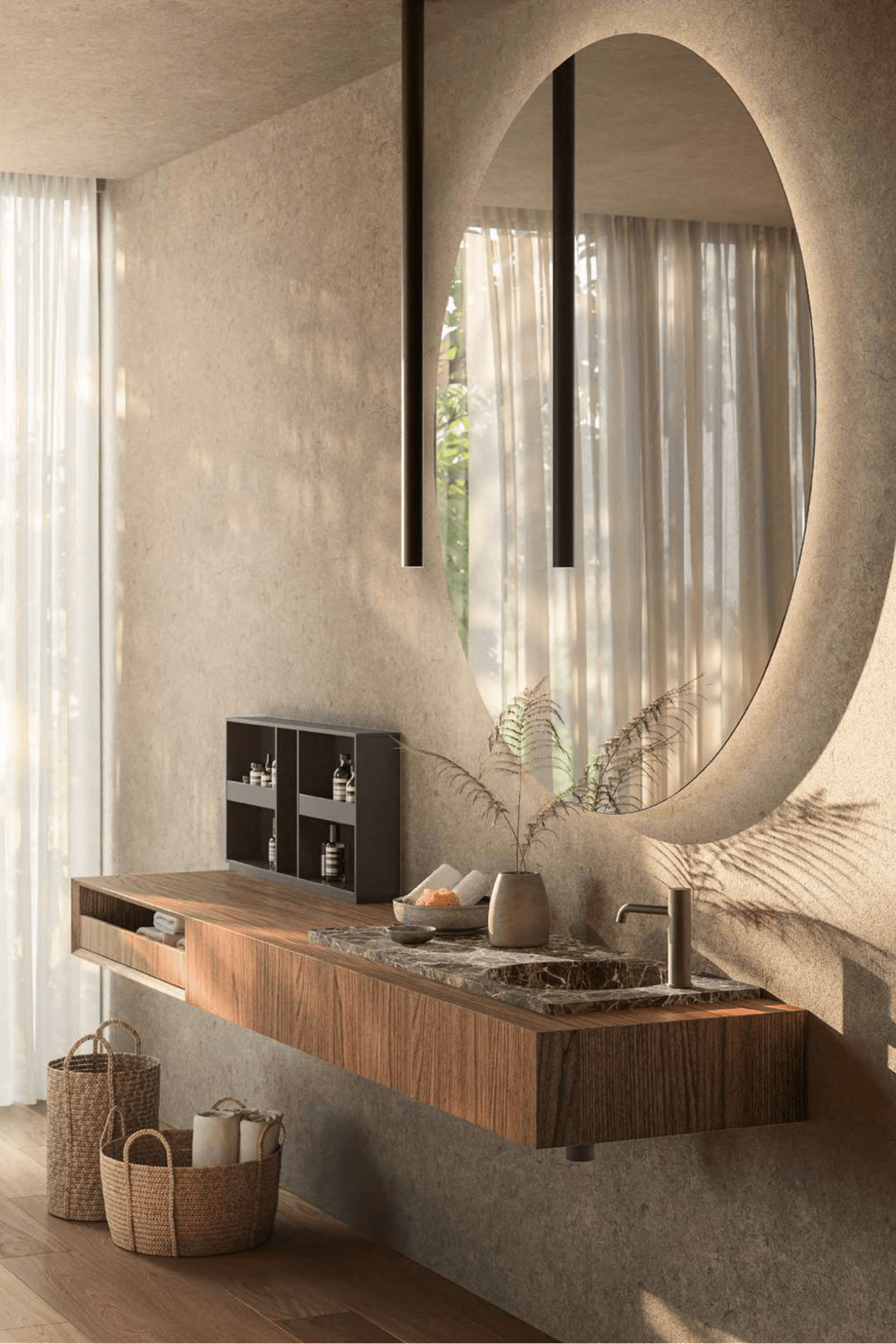 Lotus Mirror by Boffi