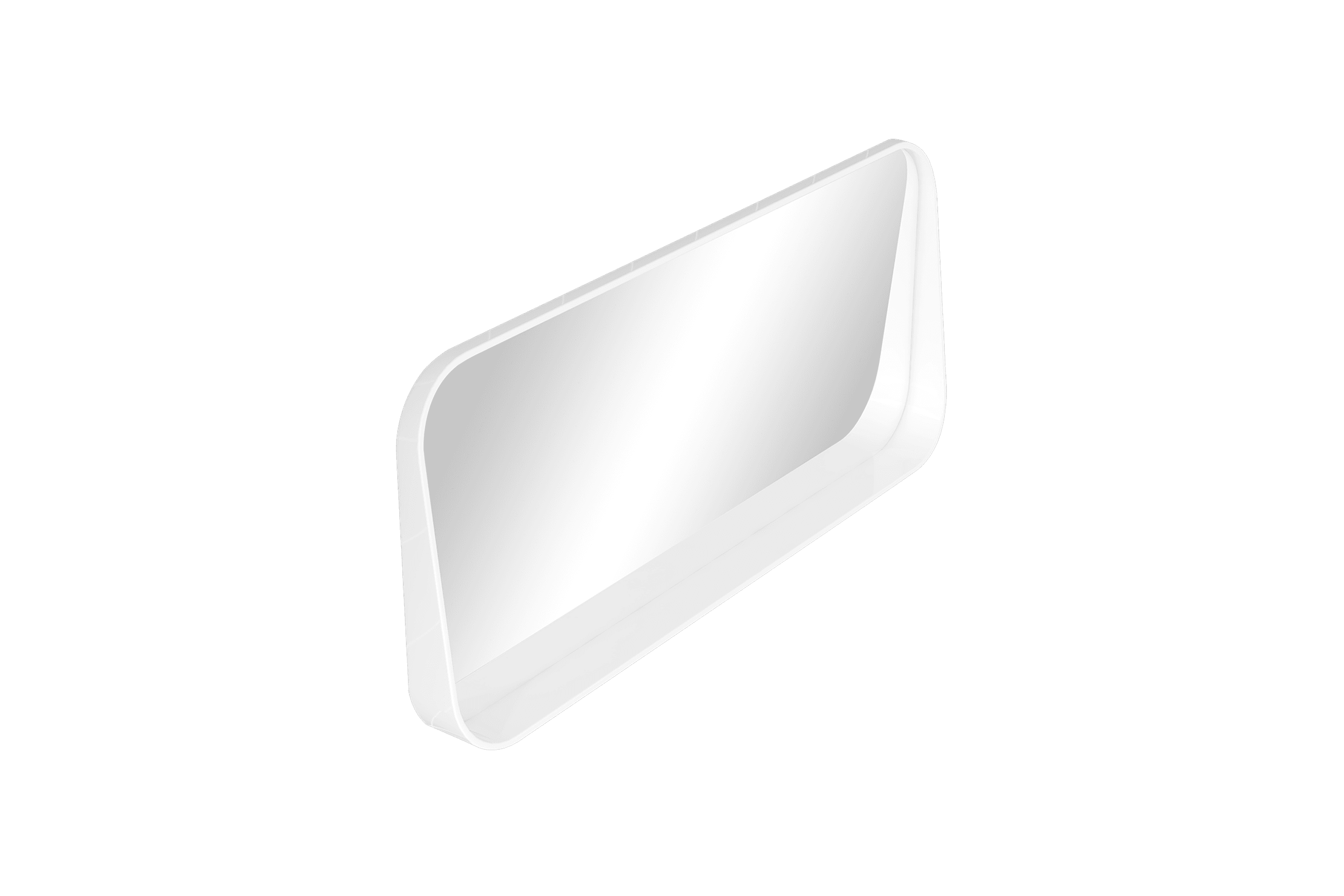 iStone 1100mm Rectangular Mirror with Shelf Gloss White