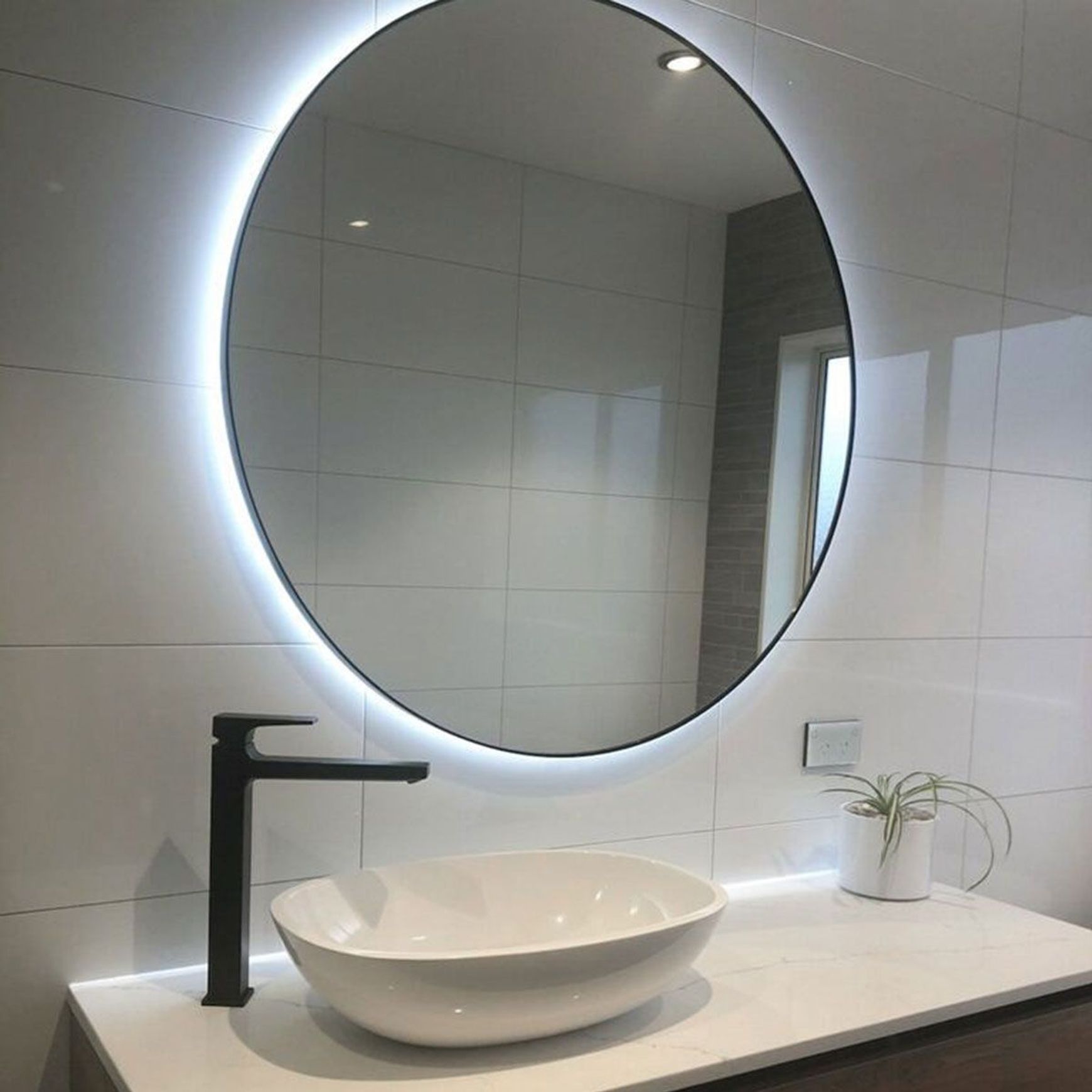Haynes Glass LED Eclipse Mirror