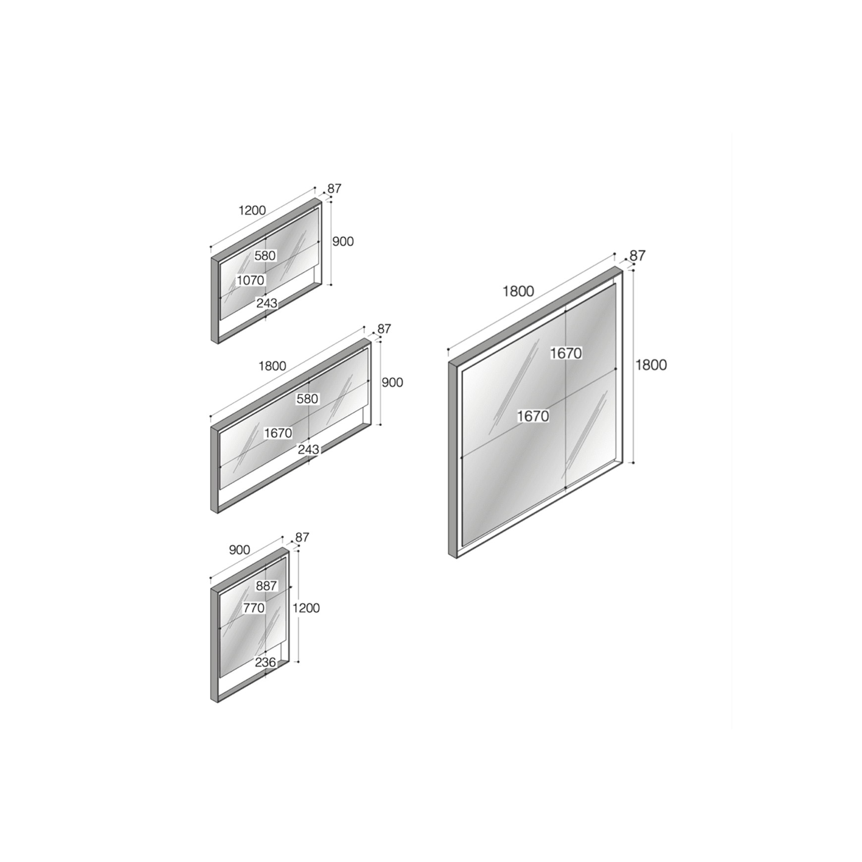 SP14 Mirrors by Boffi