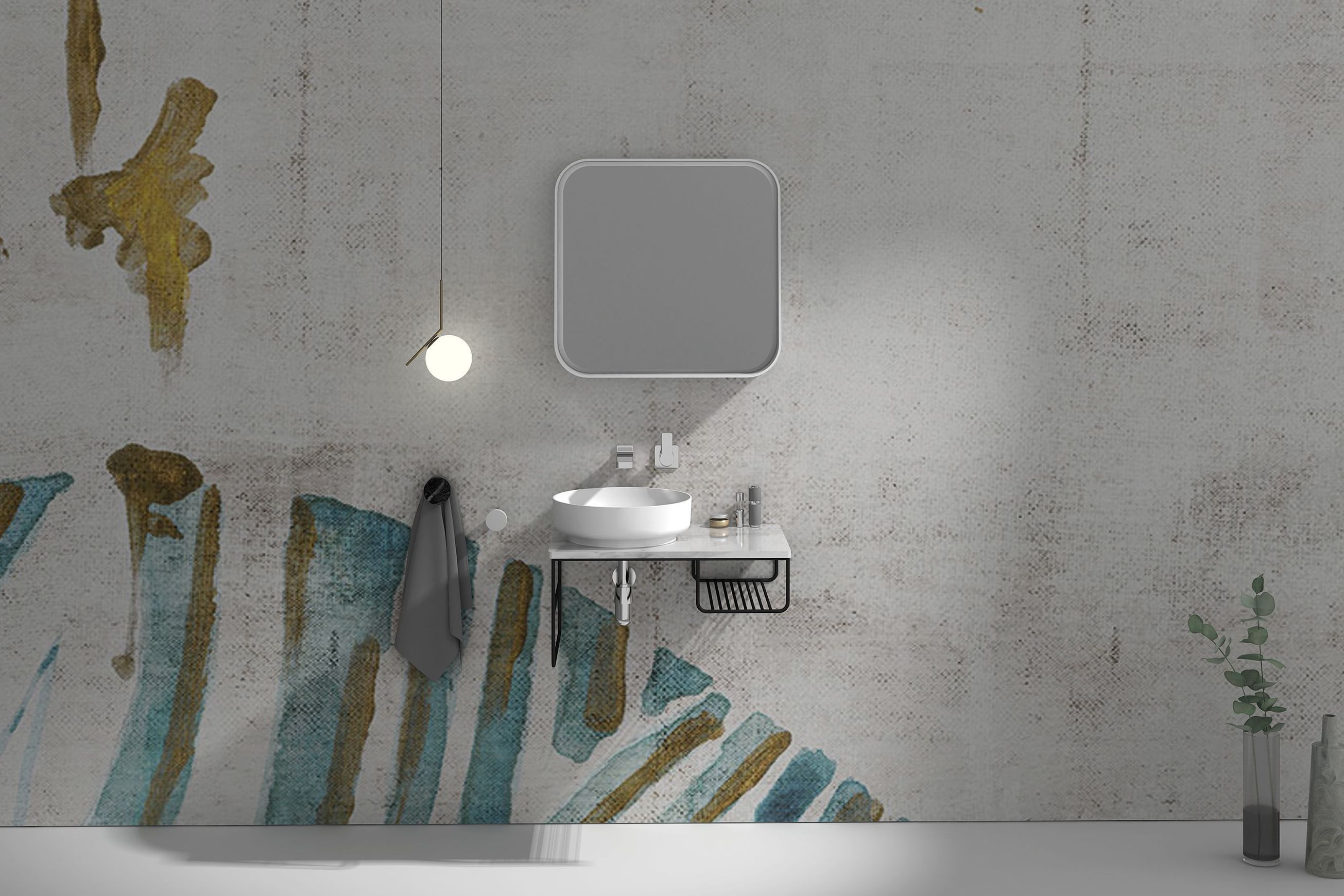 Slimline Wall Hung Basin G2736-0 700mm