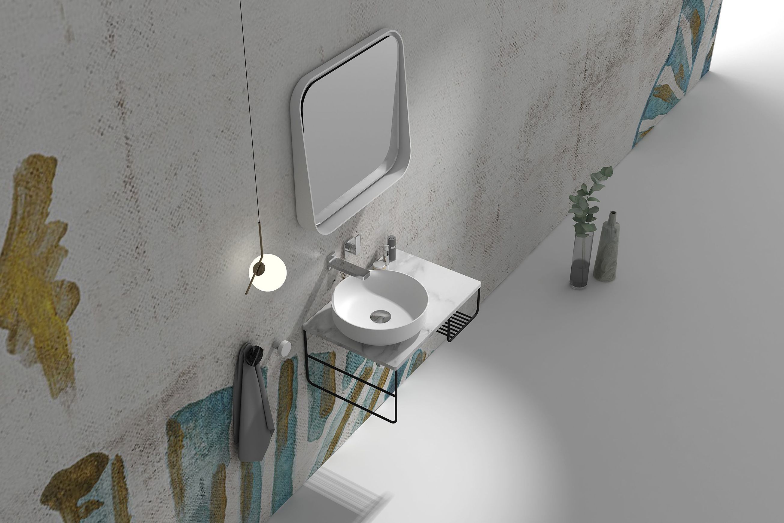 Slimline Wall Hung Basin G2736-0 700mm