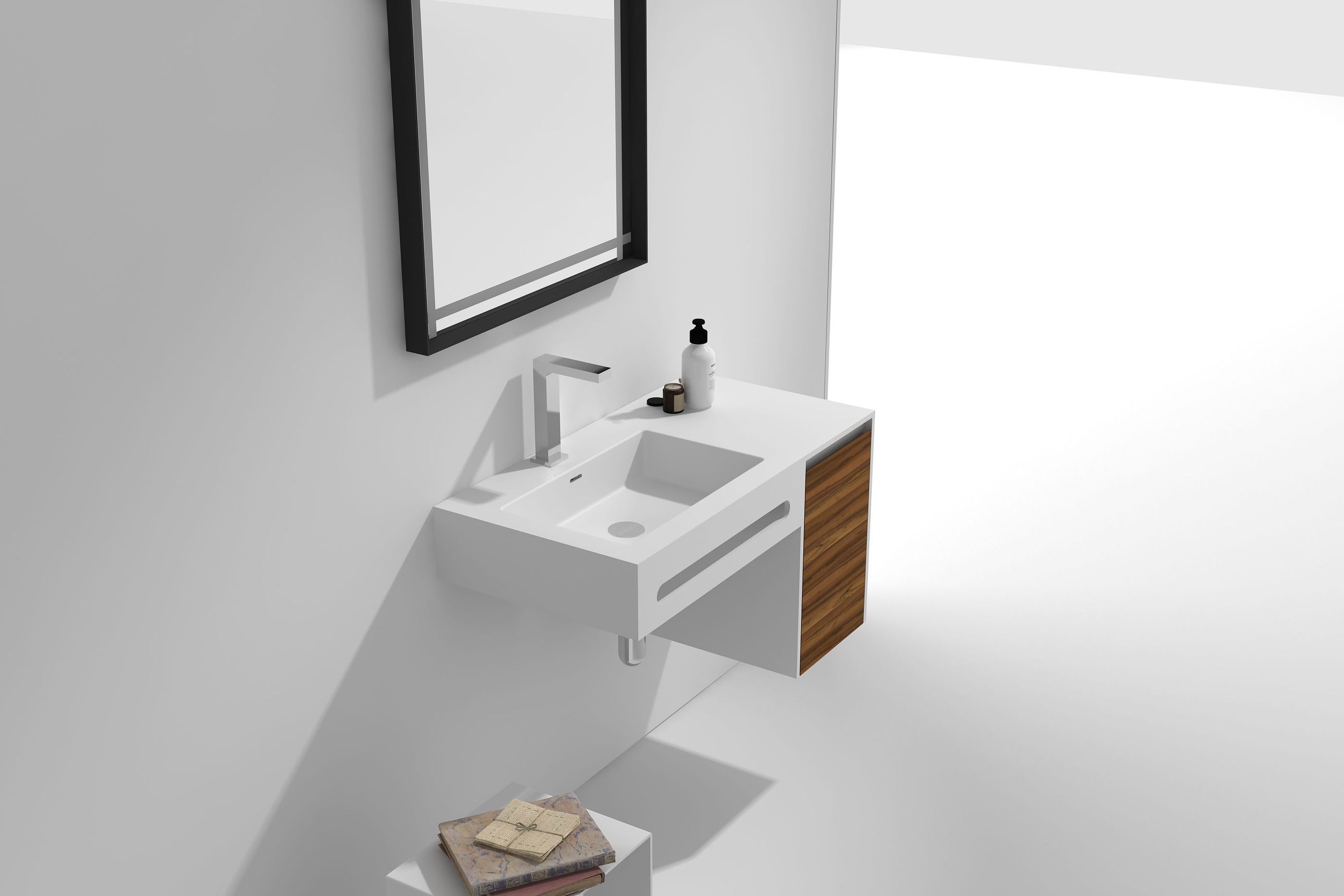 900mm Wall Hung Stone Vanity & Storage G38553