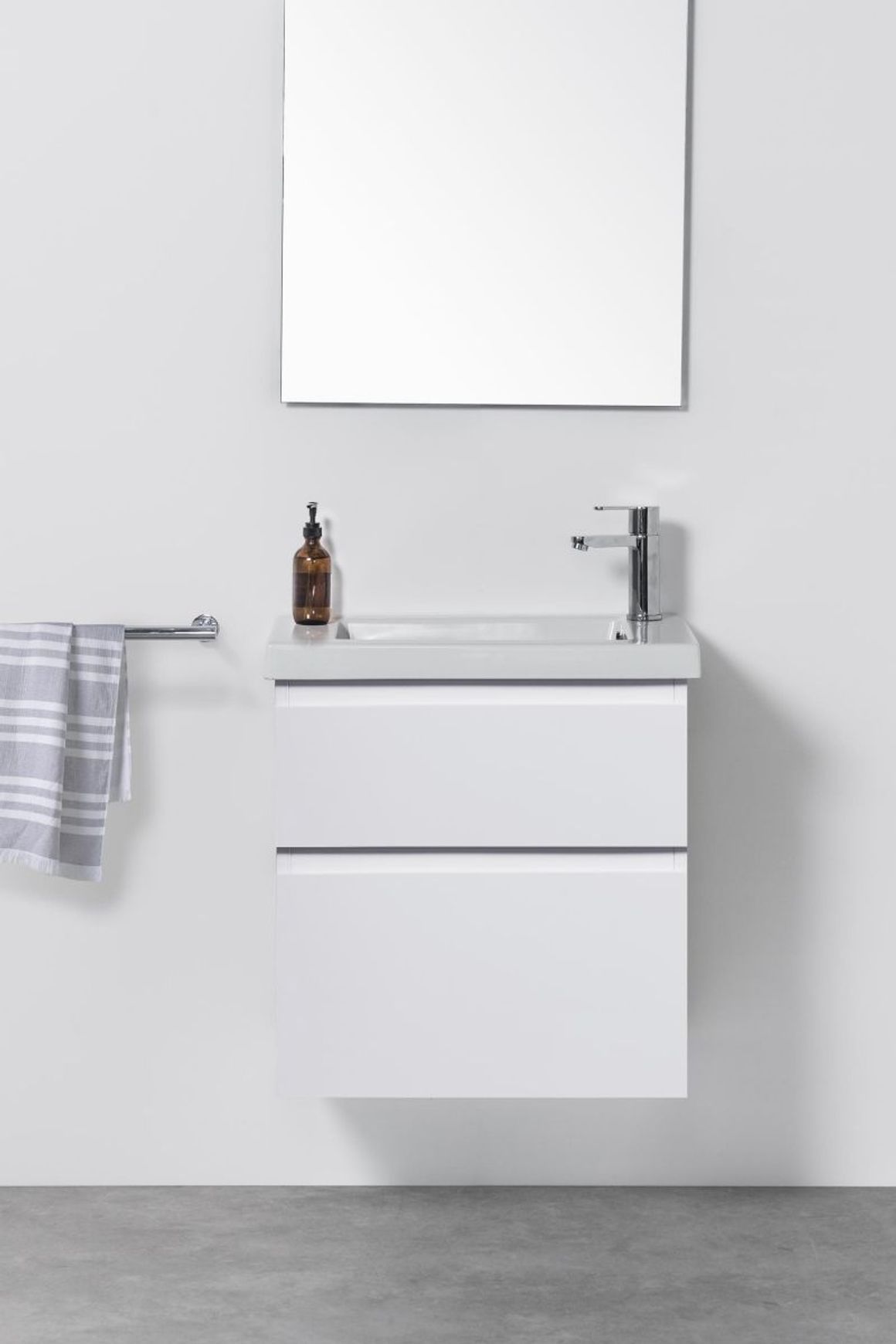 Cangas Slim Wall-Hung Vanity, 2 Drawers