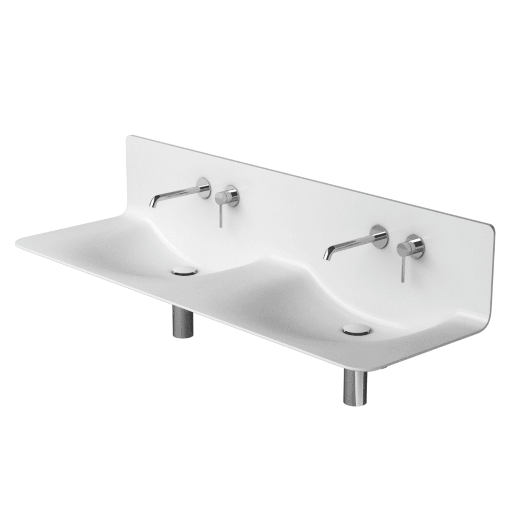 Corian® FLEX Modern Double Vanity