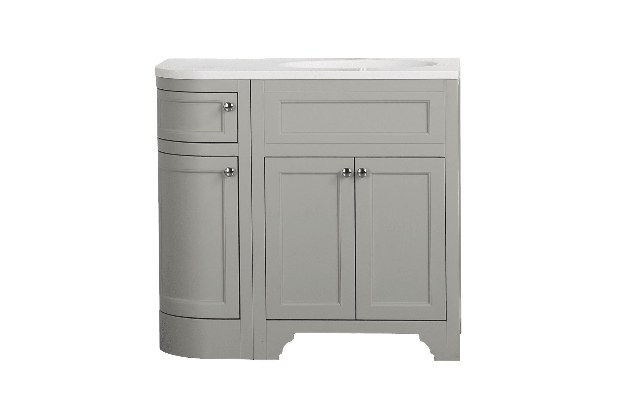 Kzoao 900mm Grey England Freestanding Vanity (right)