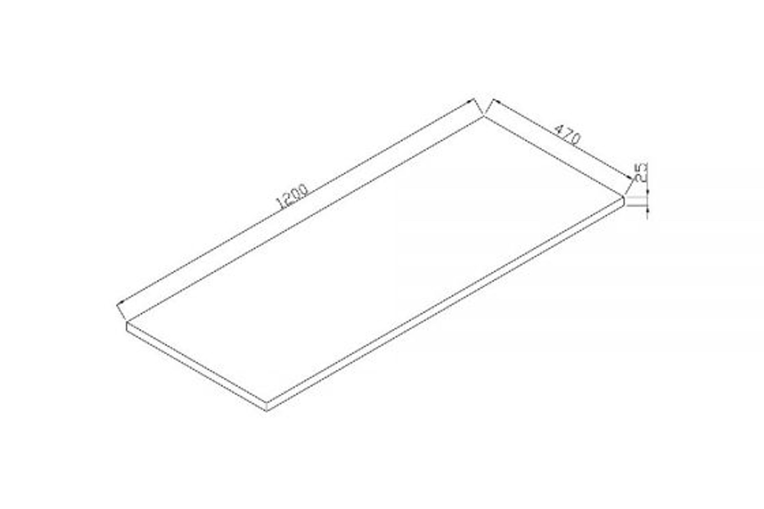 Kzoao 1200mm Lexus Slab Top Matte White