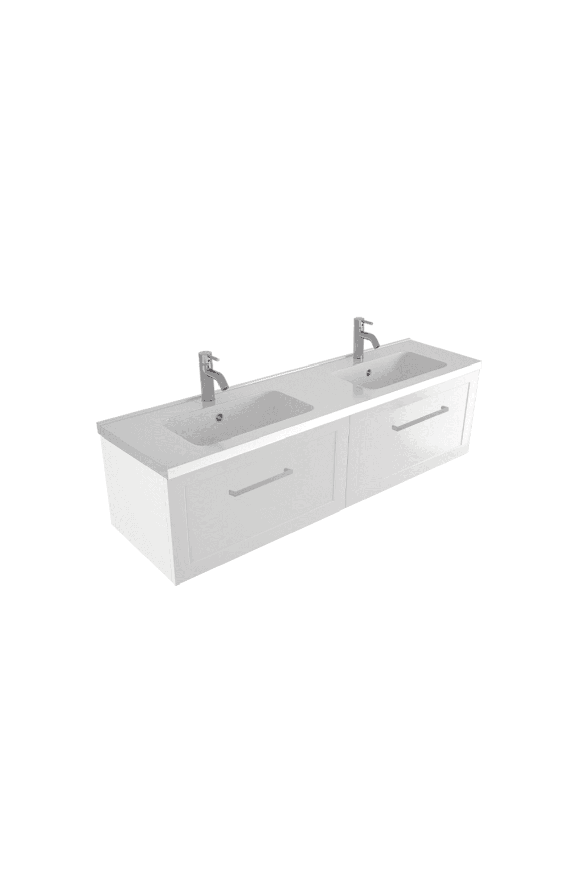 Telaio 1500 Double Bowl Wall Vanity