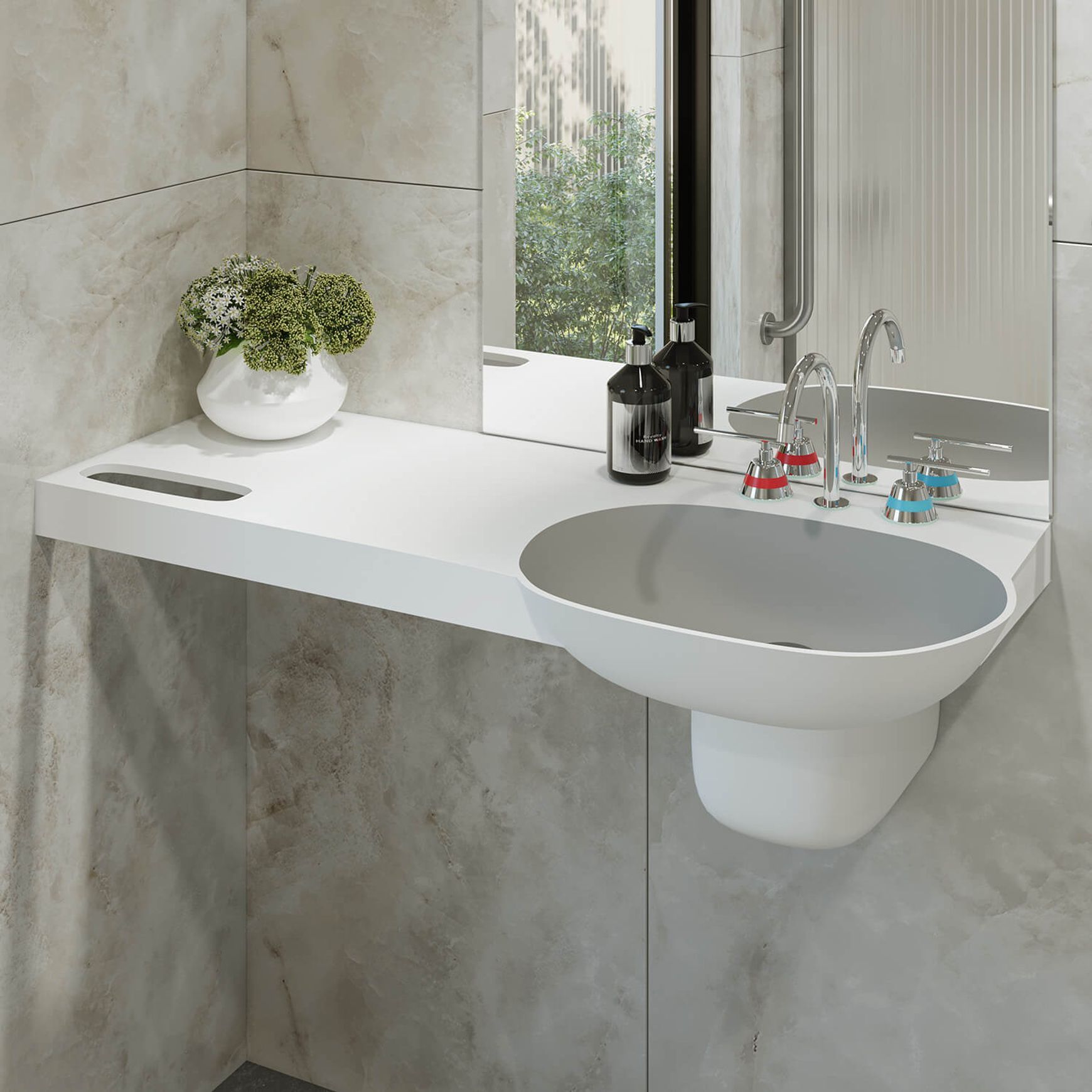 Corian® Vanity Top & Basin PWD 800R
