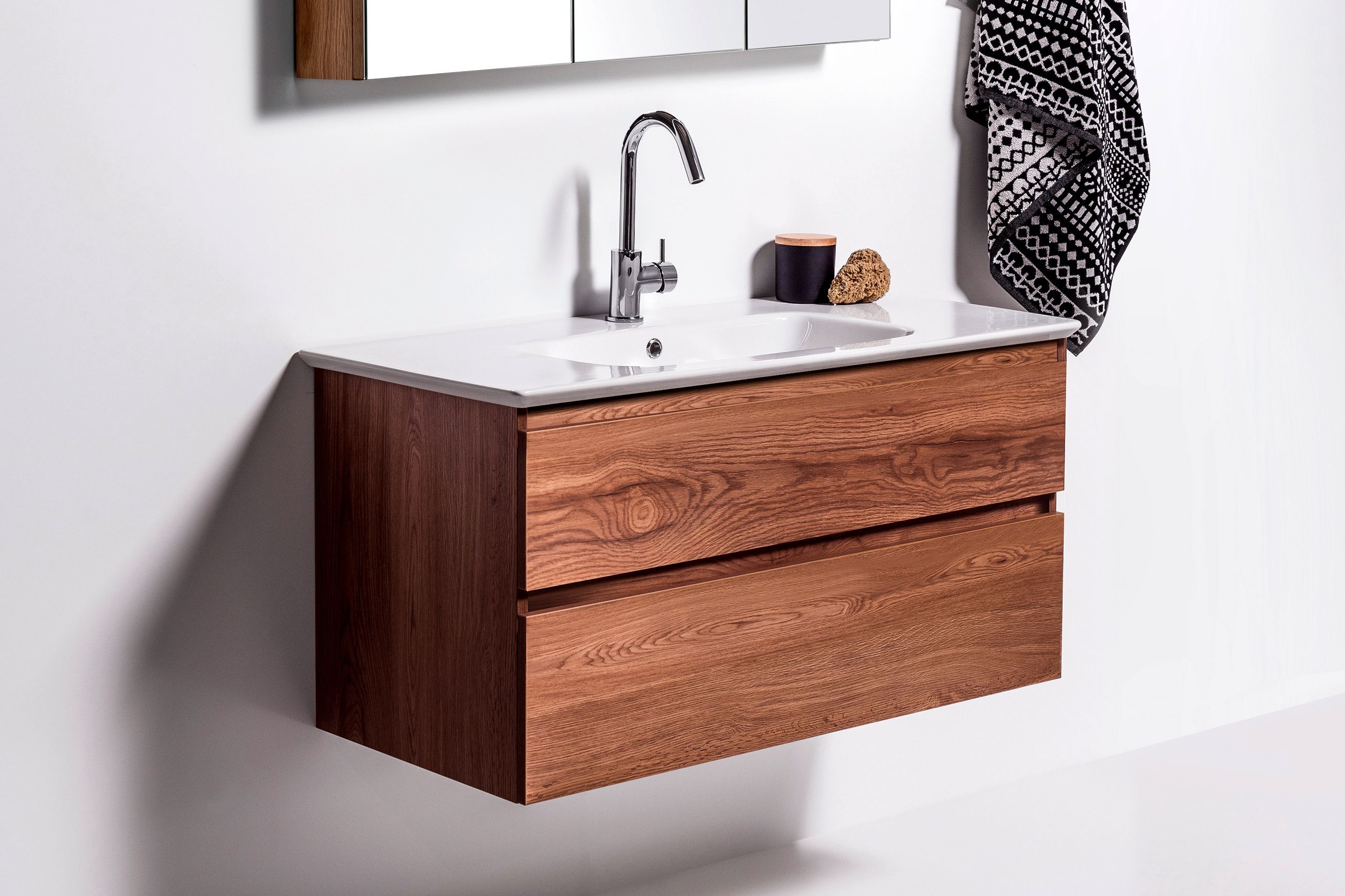 Sharp 1200 Wall-Hung Vanity 2 Drawers