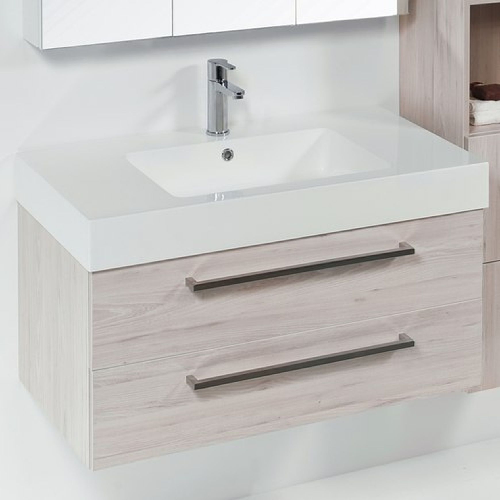 Splash Wall-Hung Vanity, 2 Drawers
