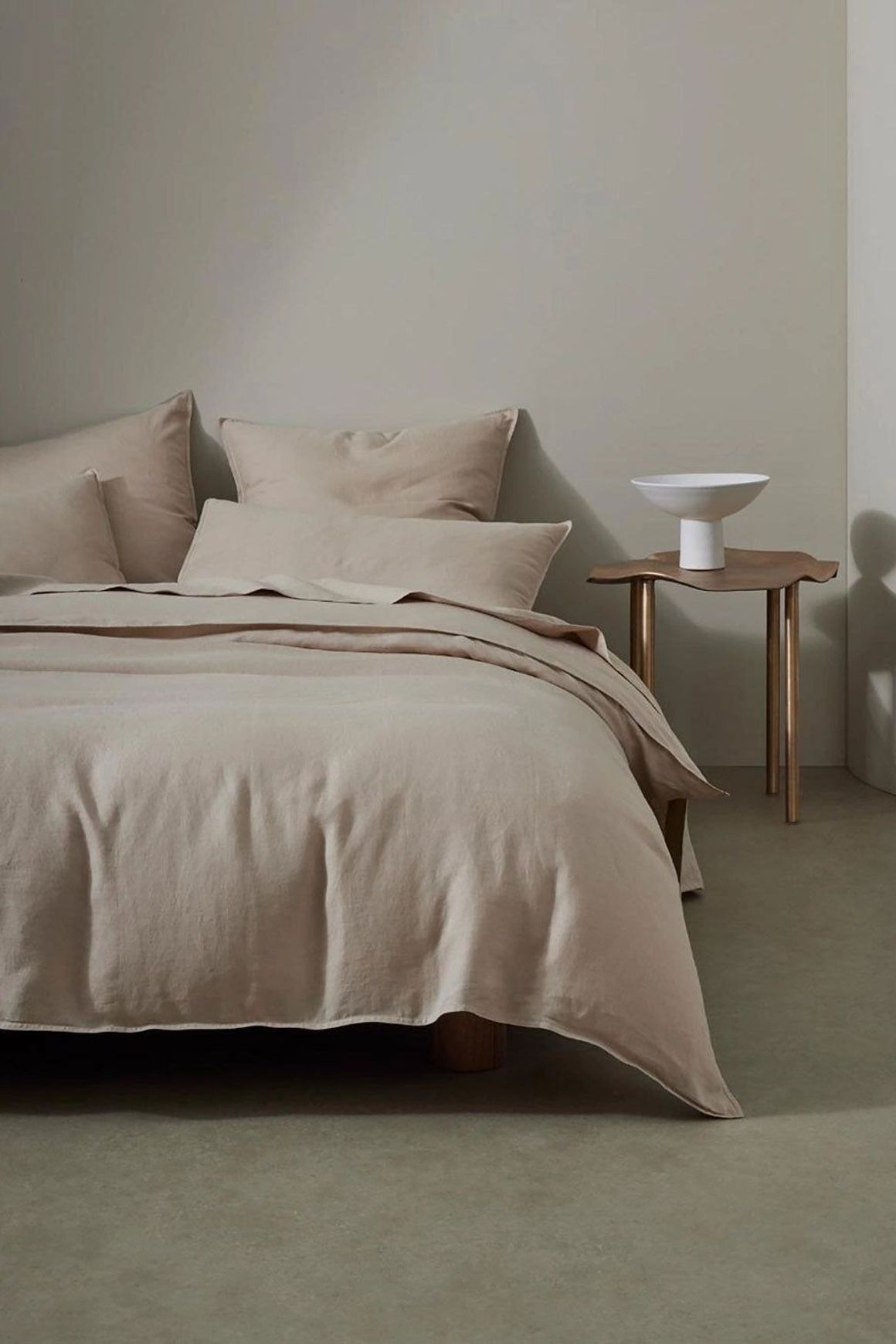 Ravello Linen Flat Sheet - Shell | Weave Home Bed Linen