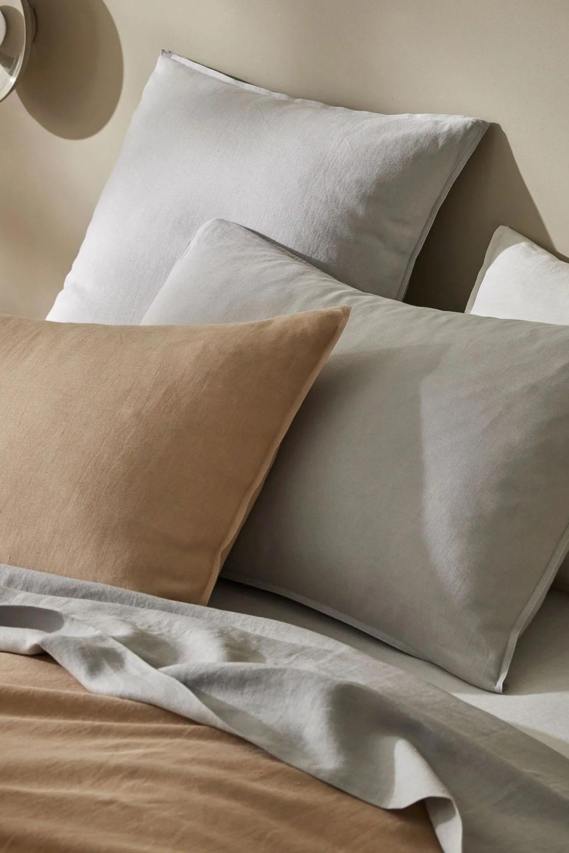 Ravello Linen Flat Sheet - Silver | Weave Home Bed Linen