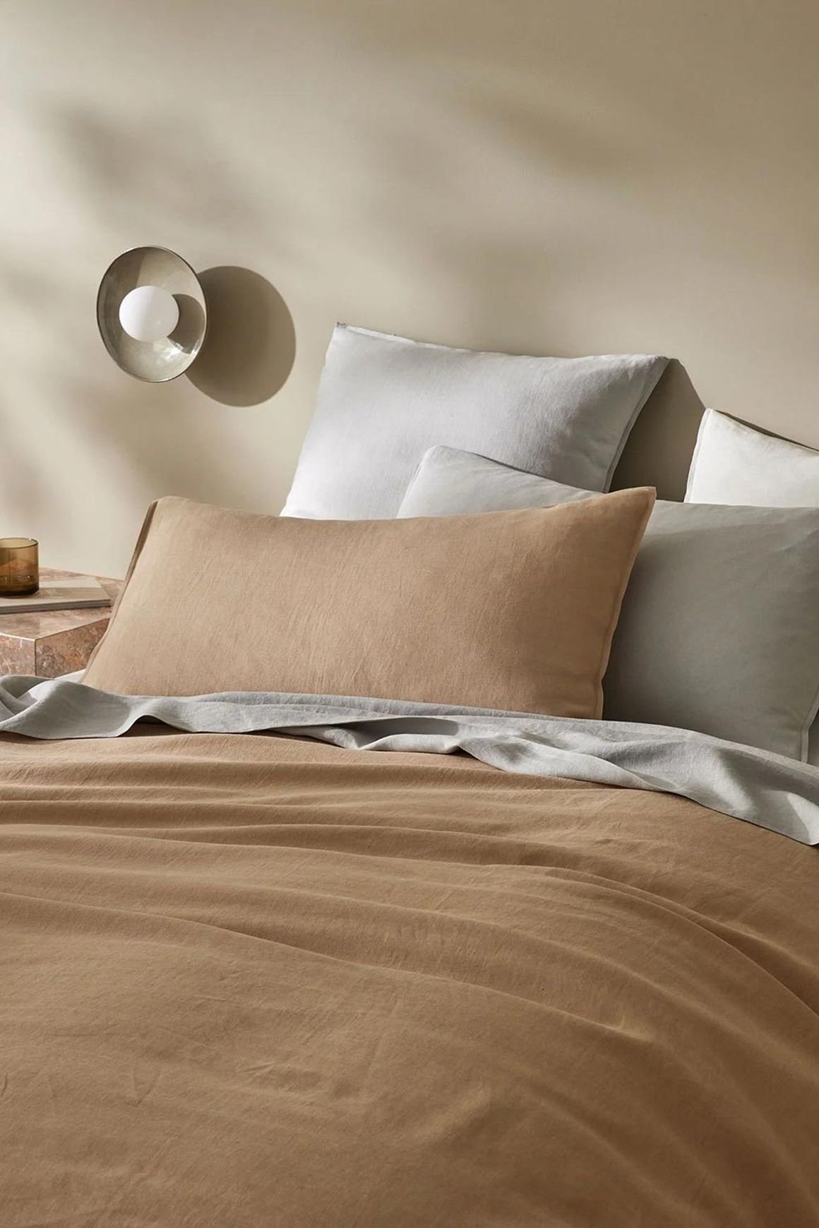 Ravello Linen Flat Sheet - Silver | Weave Home Bed Linen