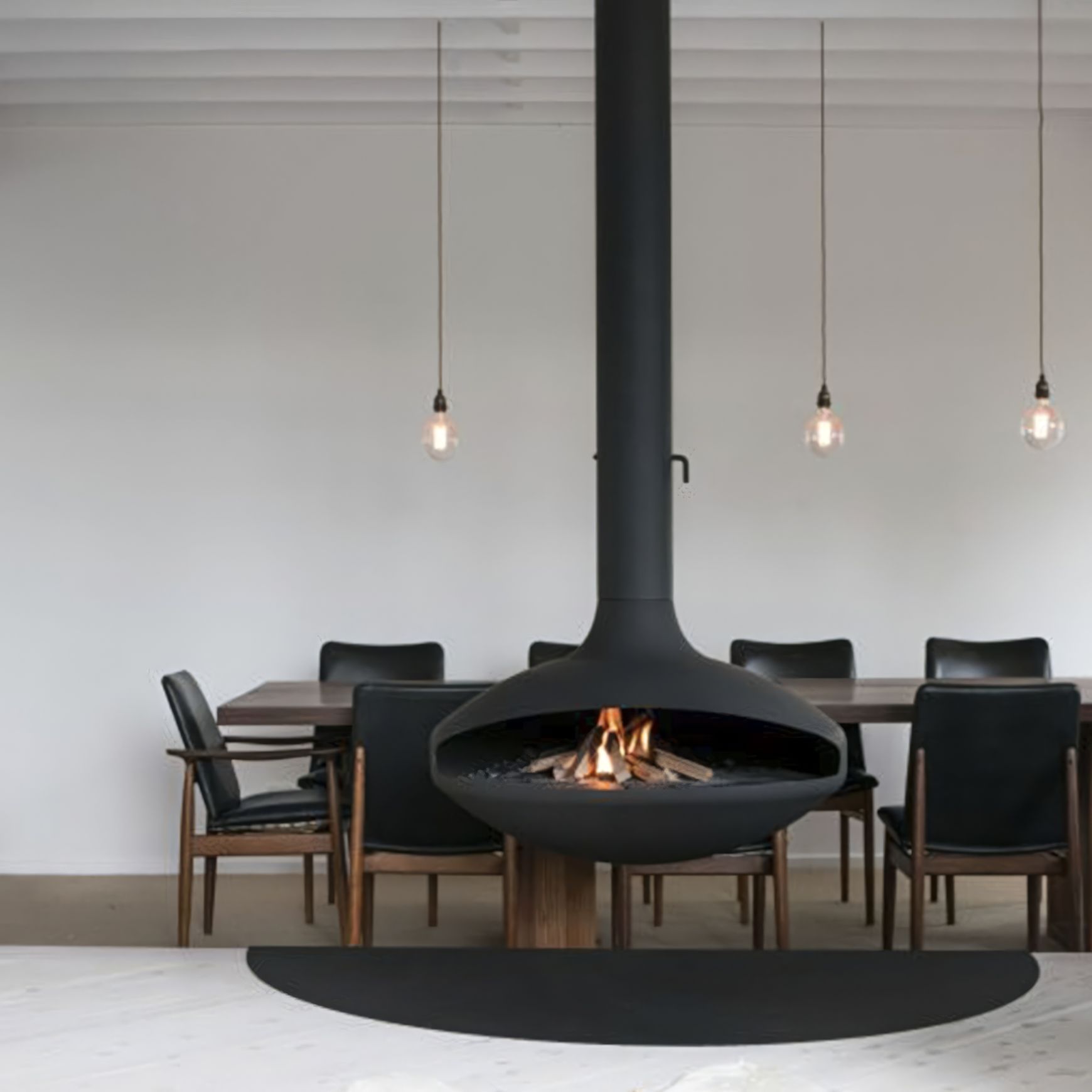 Aurora Aether Suspended Fireplace