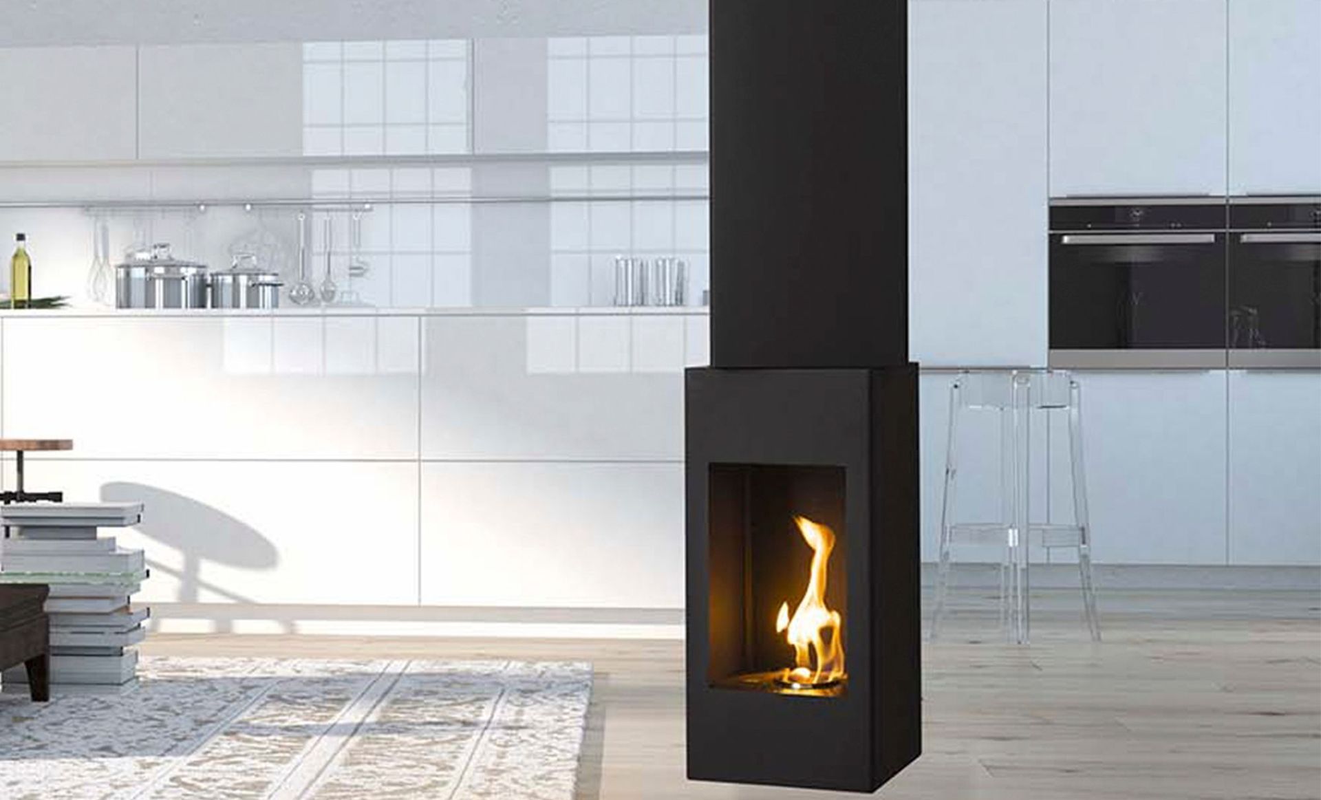 Aurora Evolve Suspended Fireplace