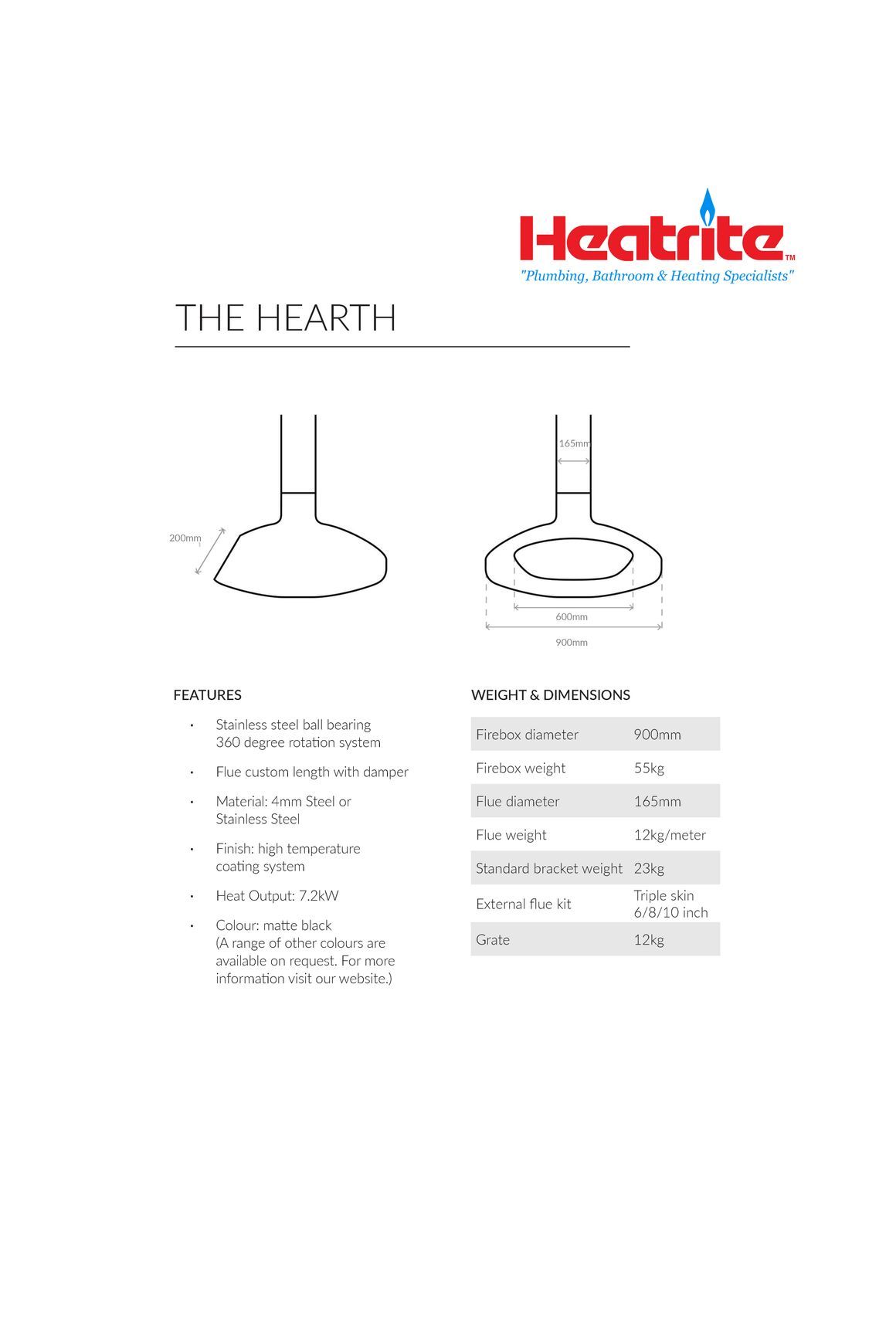 Aurora Hearth Suspended Fireplace