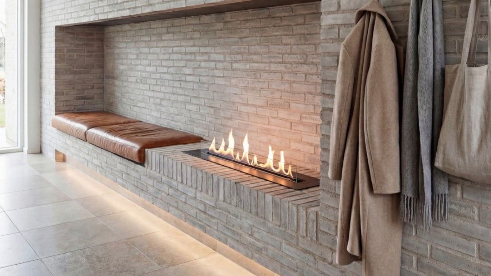 Decoflame F2 BEV Net Zero Fireplace Burning