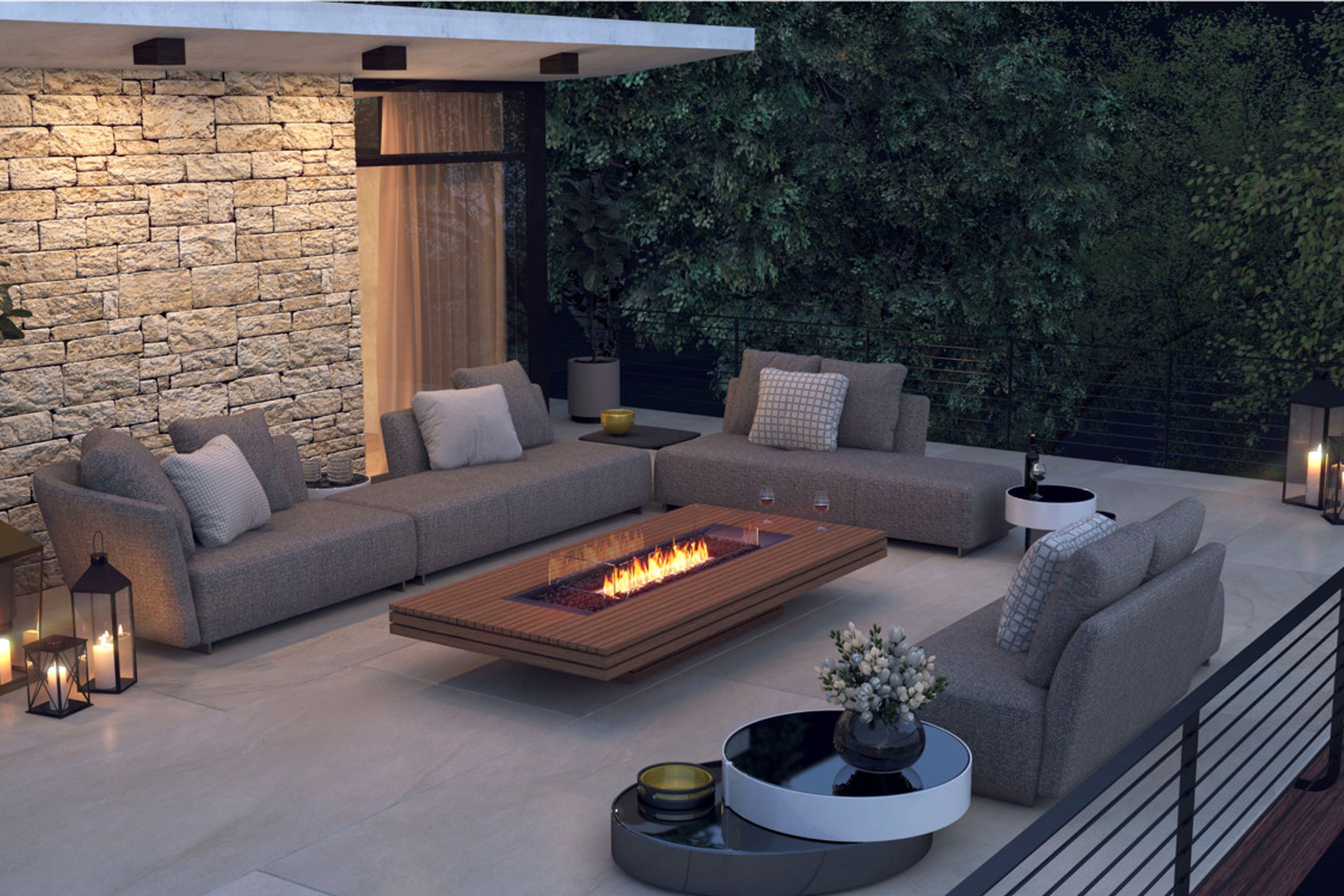 EcoSmart Gin 90 Low  Biofuel Fireplace 