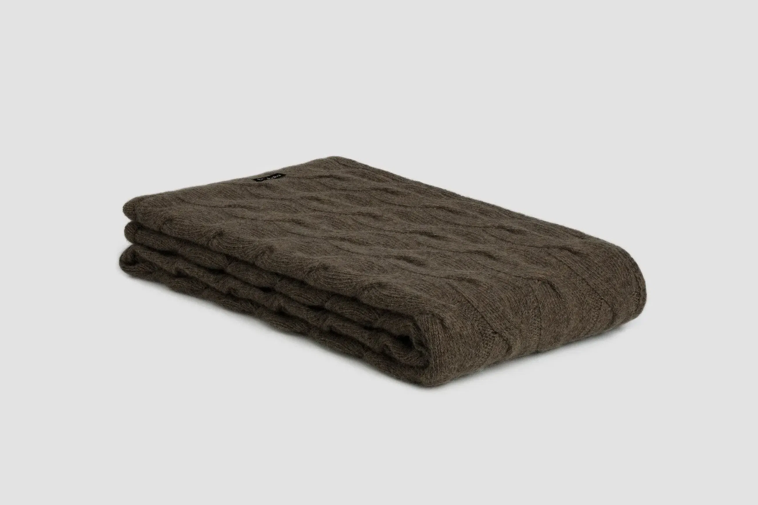 Chunky Cable Angora & Merino Wool Throws