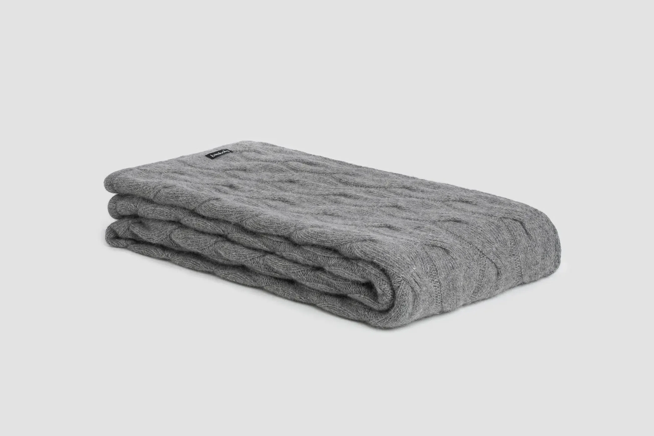 Chunky Cable Angora & Merino Wool Throws