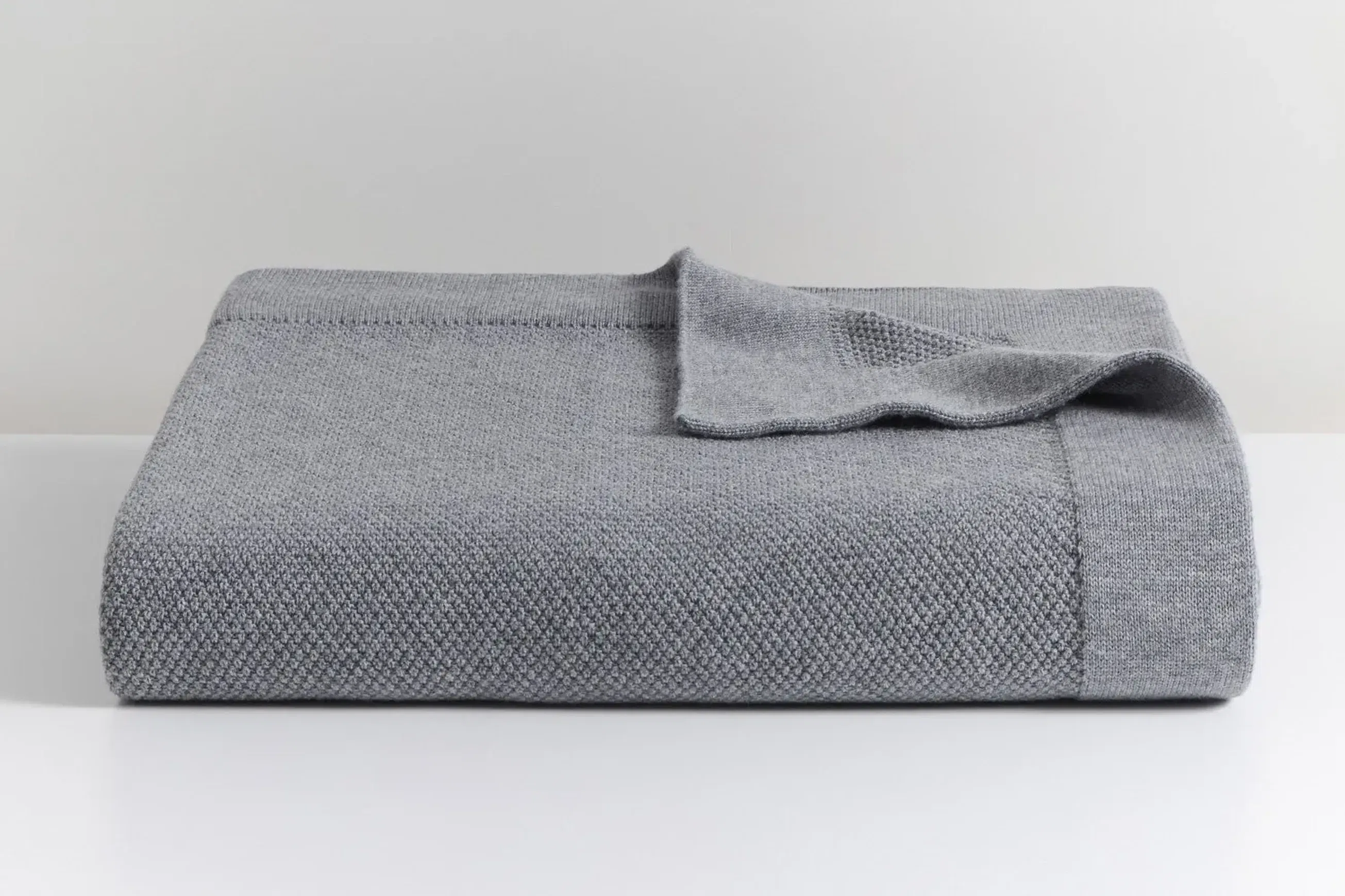 Moss Stitch Ultrafine Merino Wool Blankets