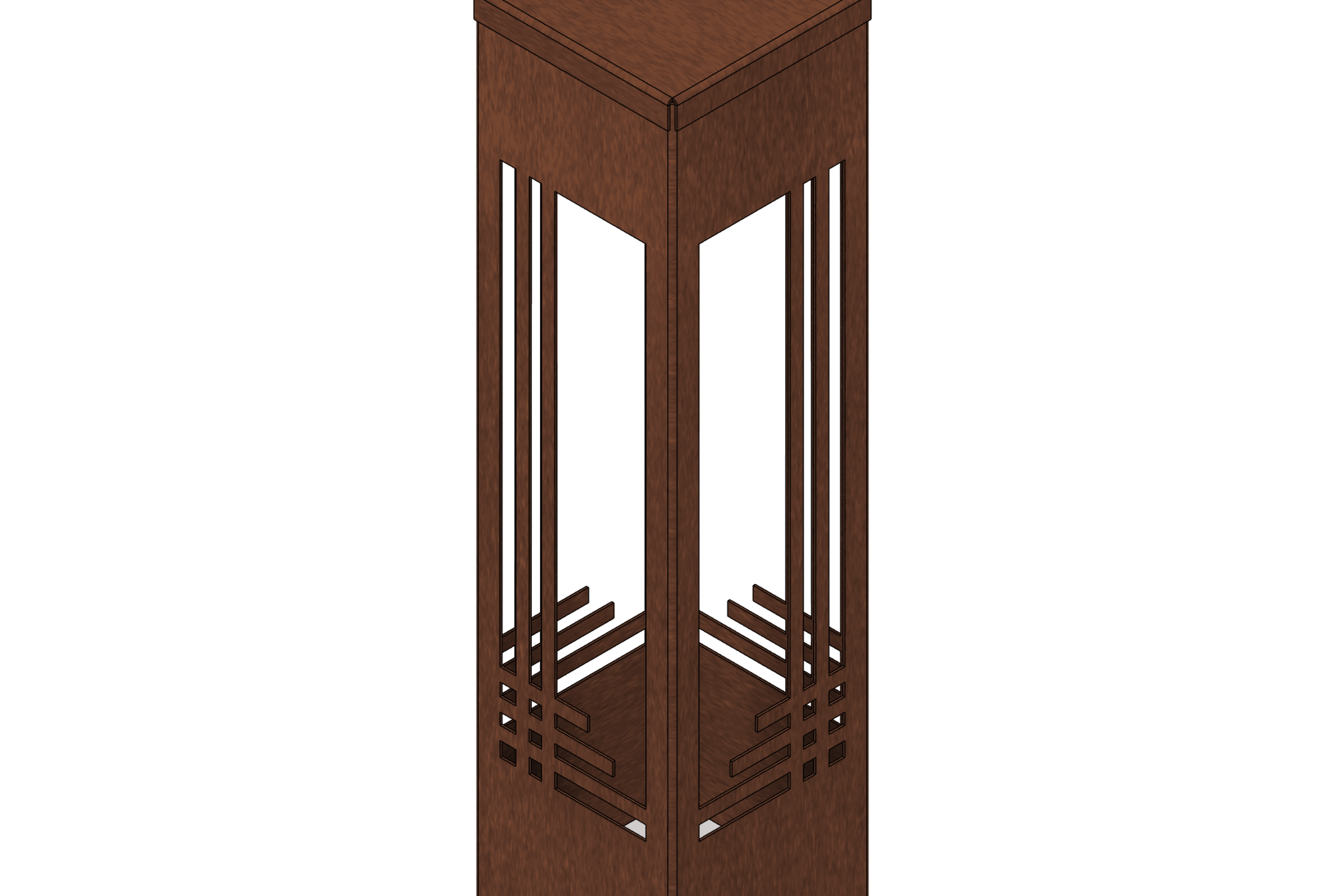 Modern Mini Pathway Bollards - The Grid