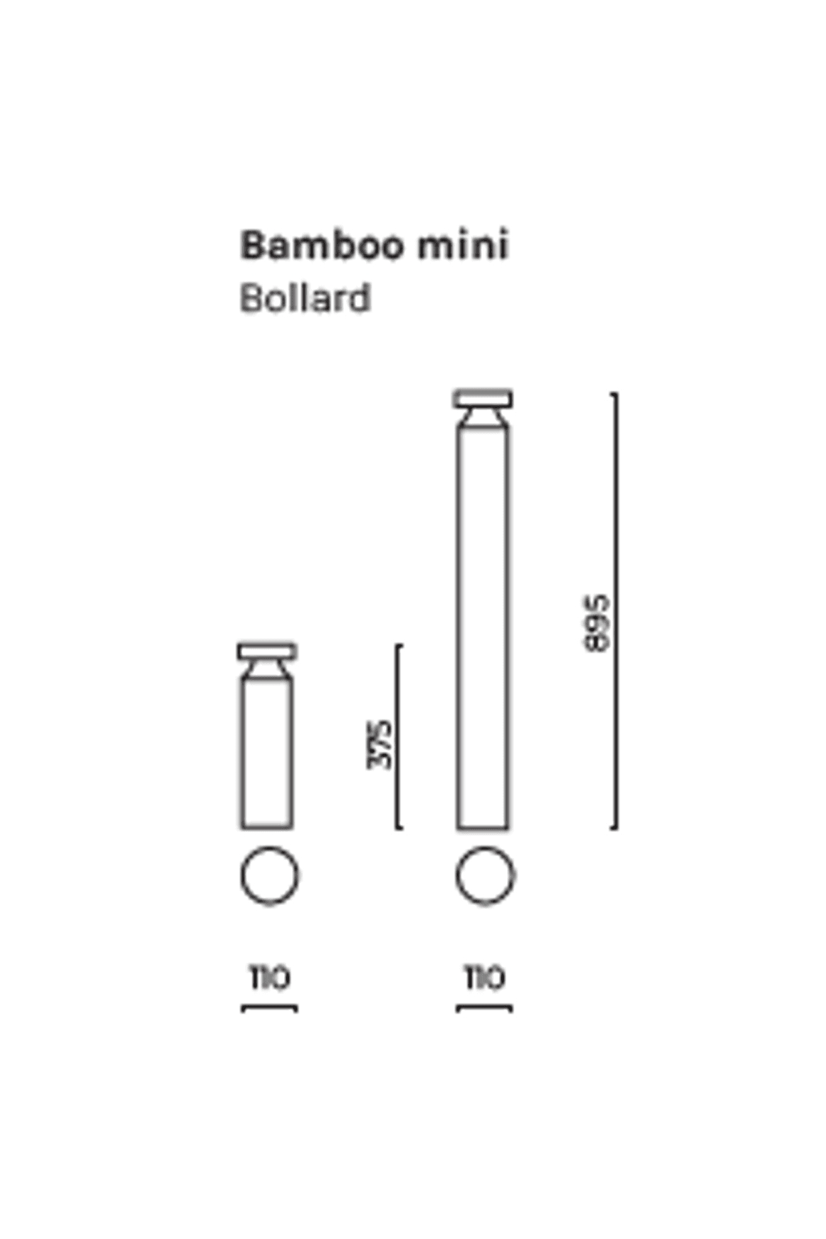 BAMBOO MINI Bollard by Cariboni