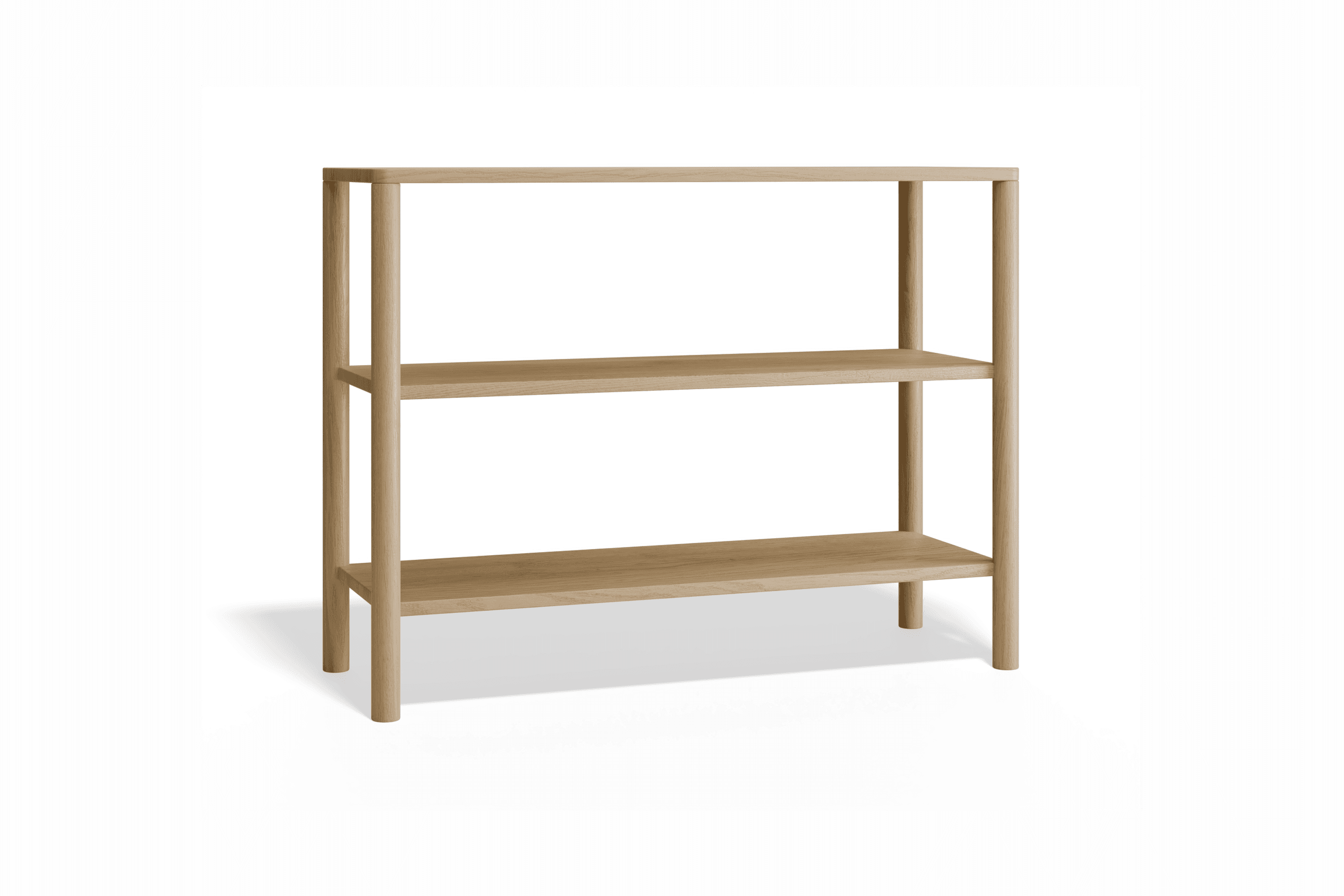 Nordica Bookshelf - 2 Tier Solid Oak (small)