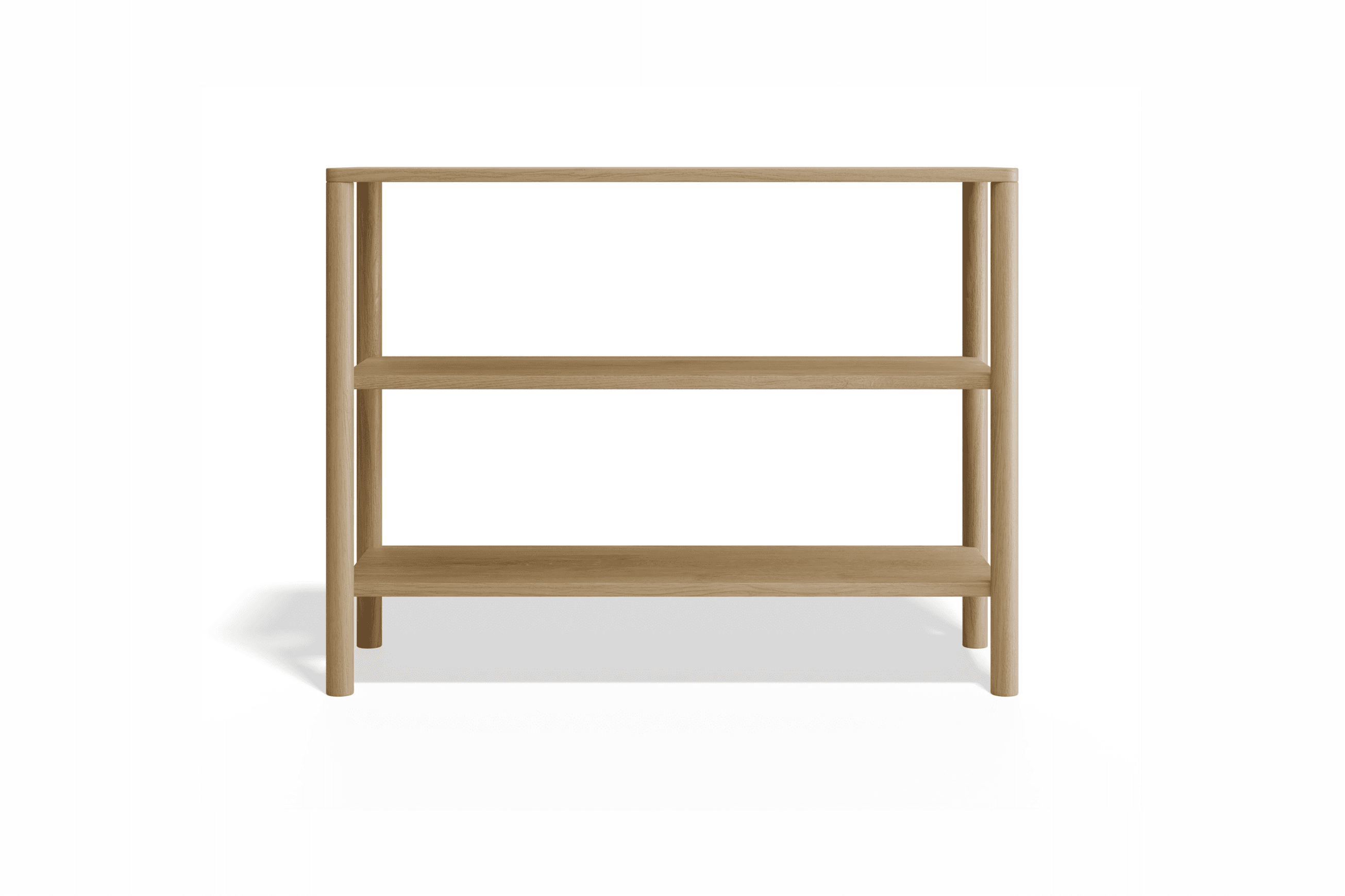Nordica Bookshelf - 2 Tier Solid Oak (small)