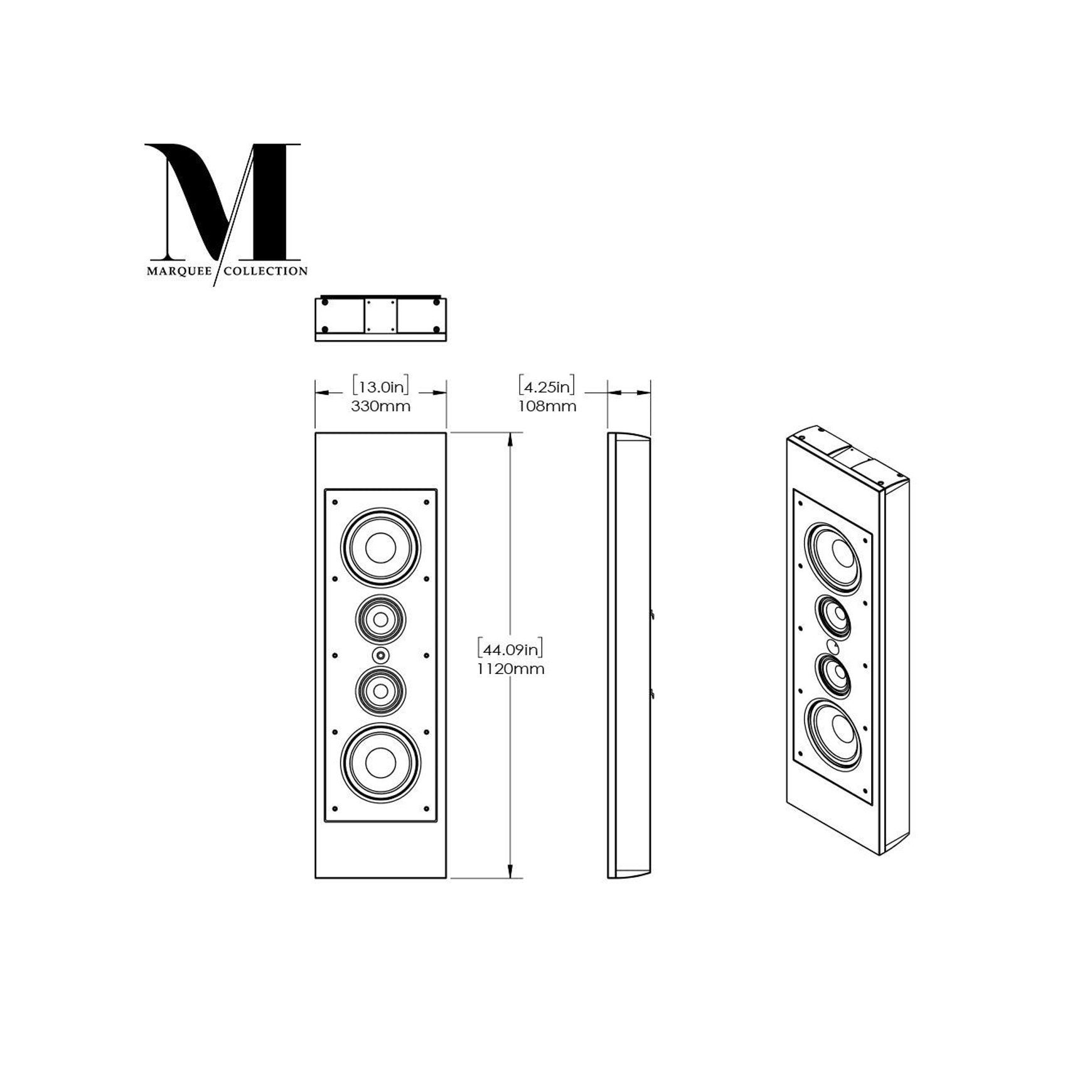 Origin M5500OW 3 Way OnWall LCR Speaker - Marquee