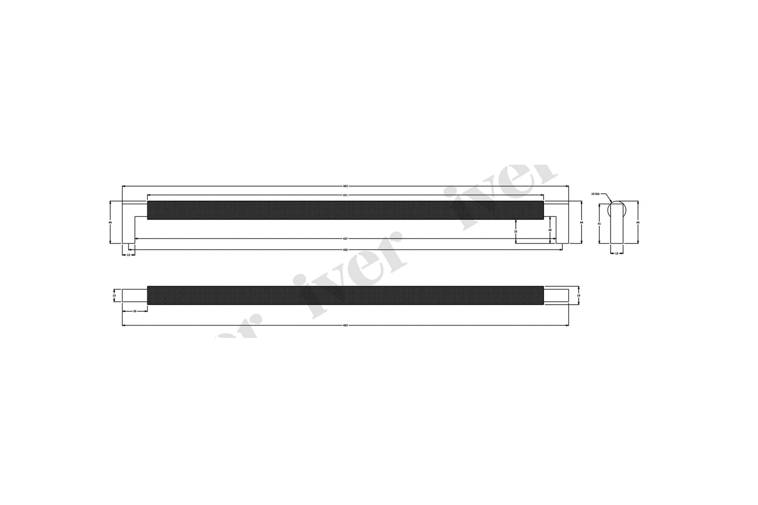 Iver Brunswick Cabinet Pull Handle with Backplate