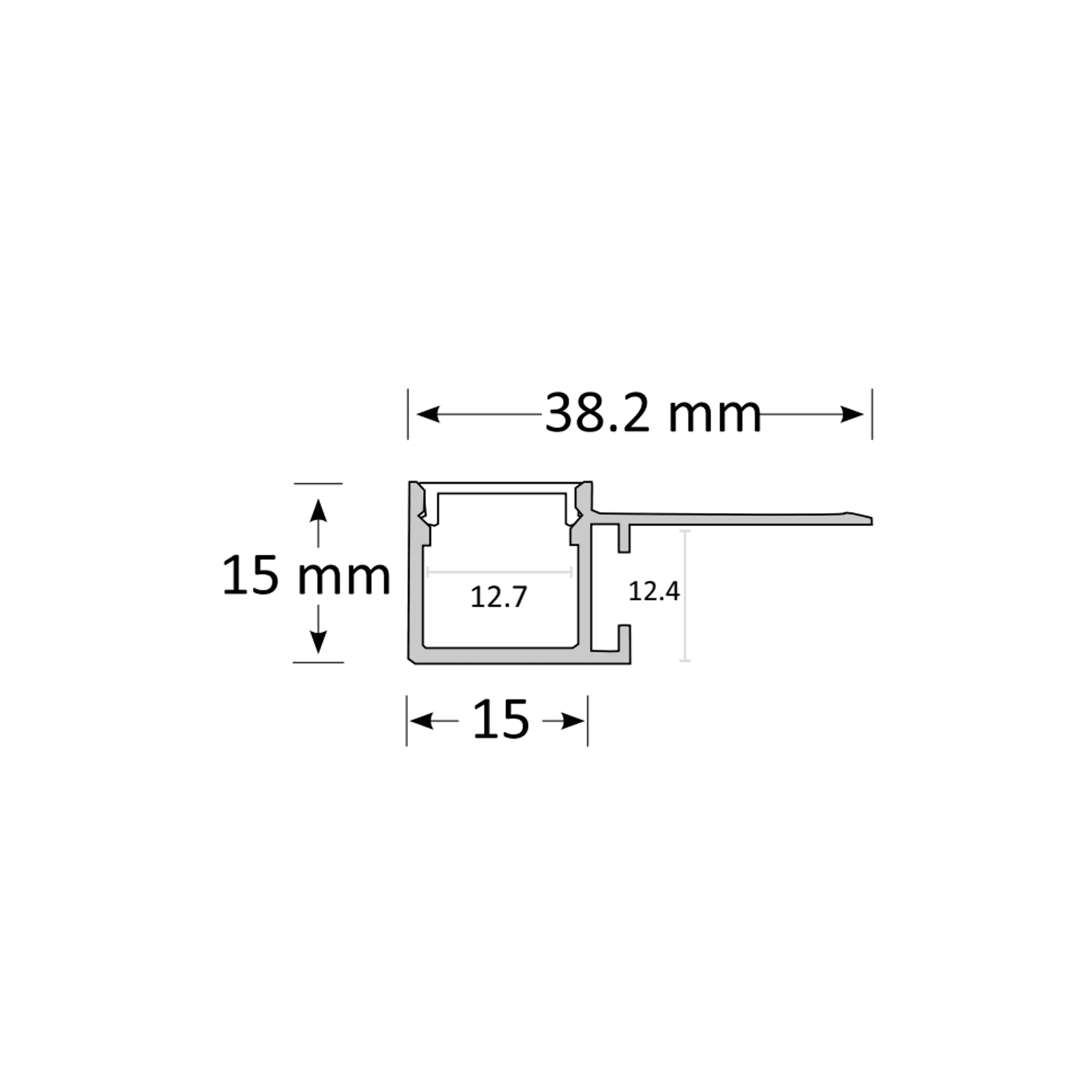 BLEX-TL021 Ceiling Shadow Gap Trimless Extrusion
