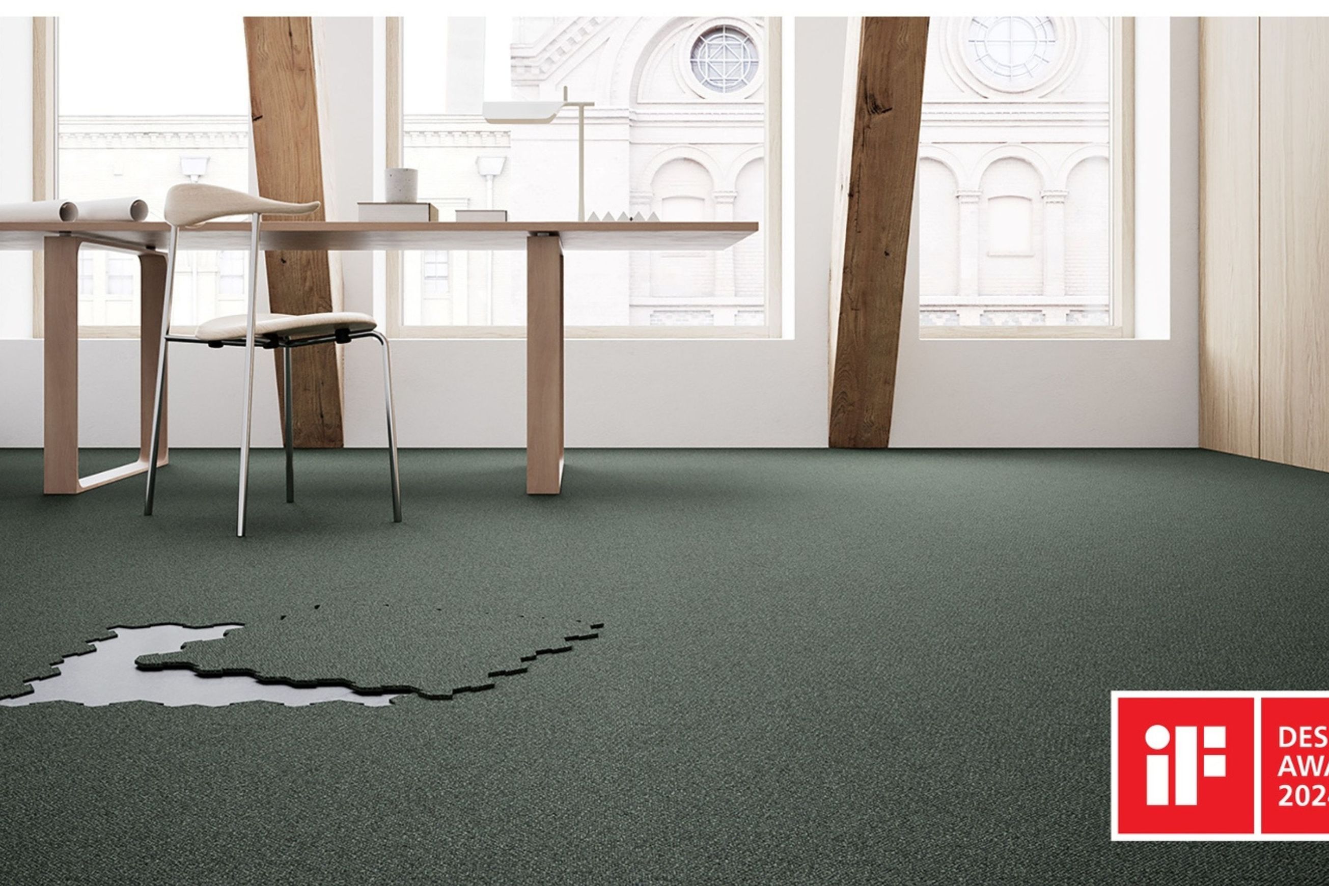 Stellar Locktiles® Shaped Carpet Tiles by Fletco