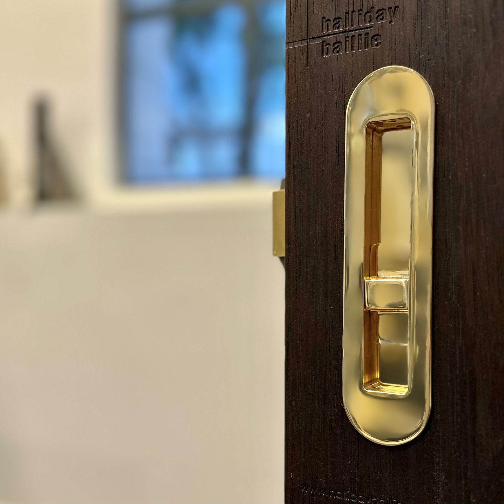 HB890 Solid Brass Soft Edge Privacy Lock Set