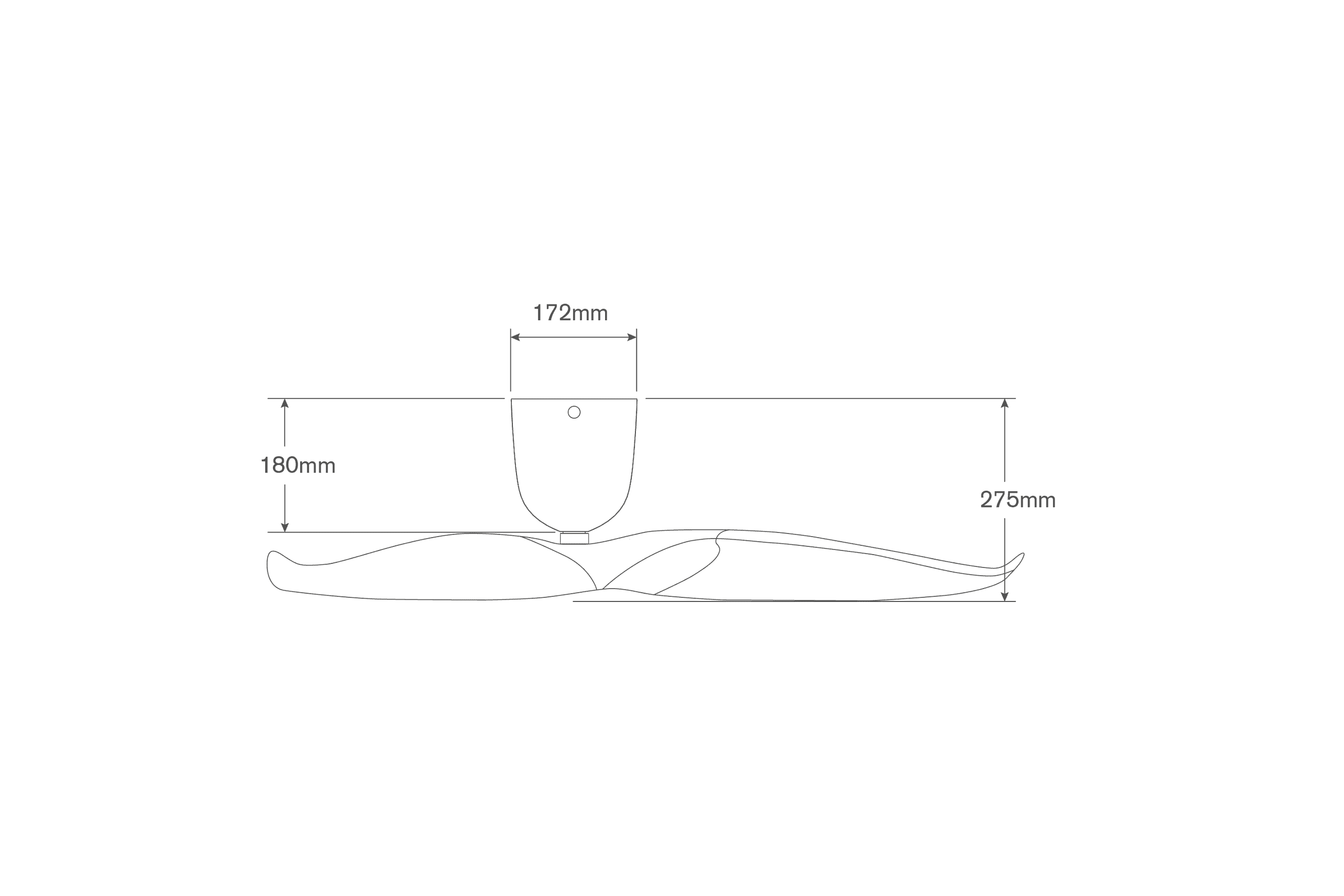 Aeratron AE2+ Ceiling Fan - Black dimensions