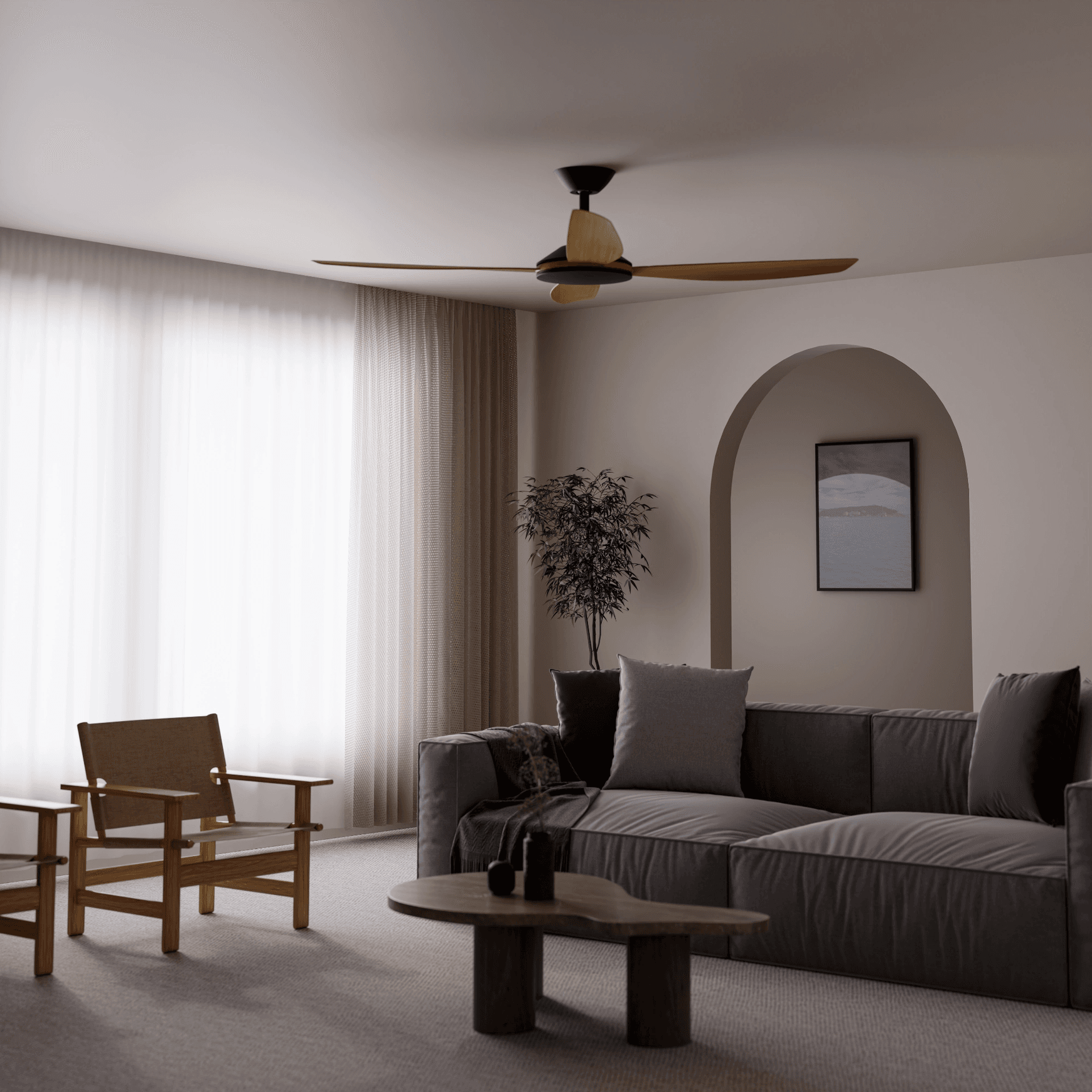 Vanga Smart Indoor/Outdoor 4-Blade Ceiling Fan