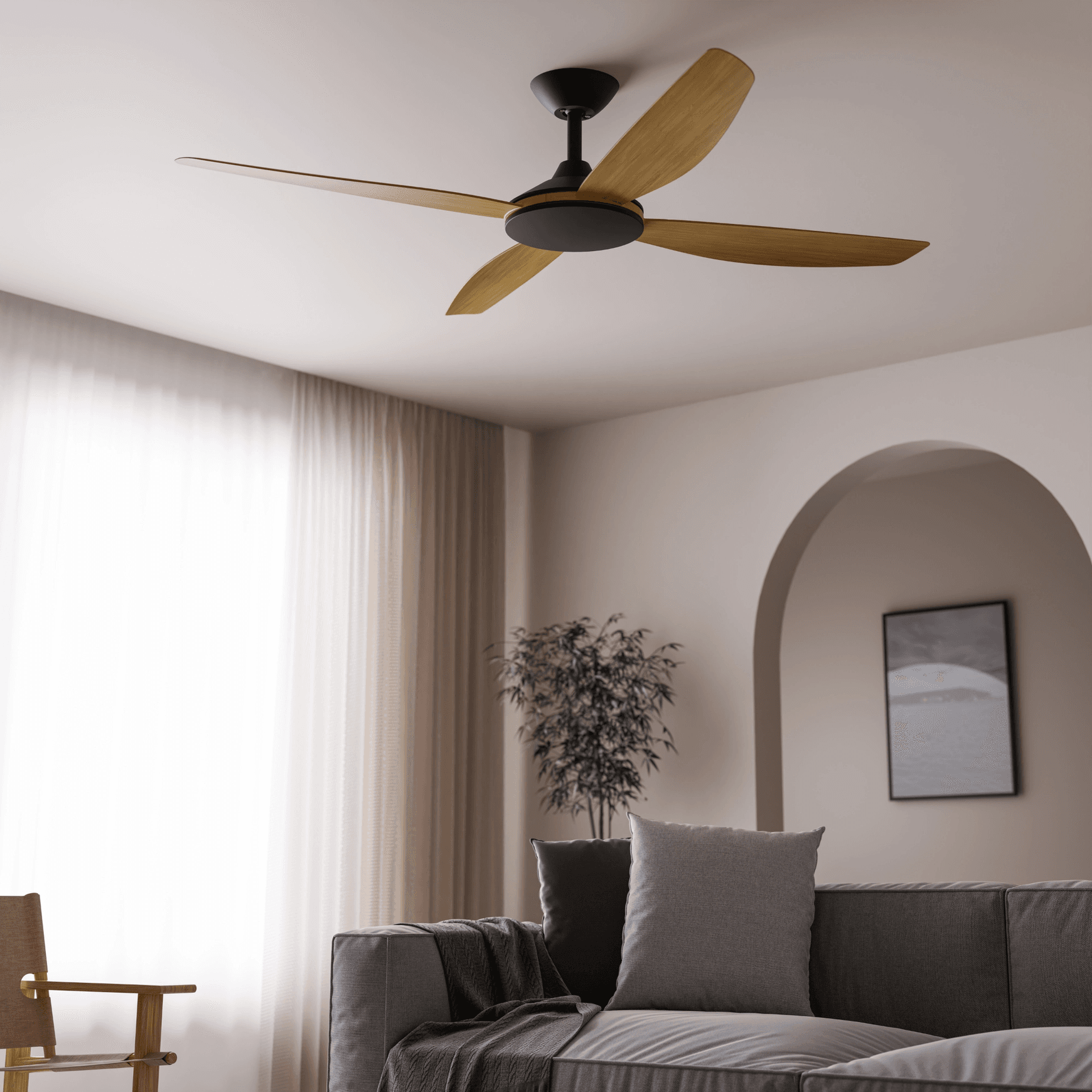 Vanga Smart Indoor/Outdoor 4-Blade Ceiling Fan