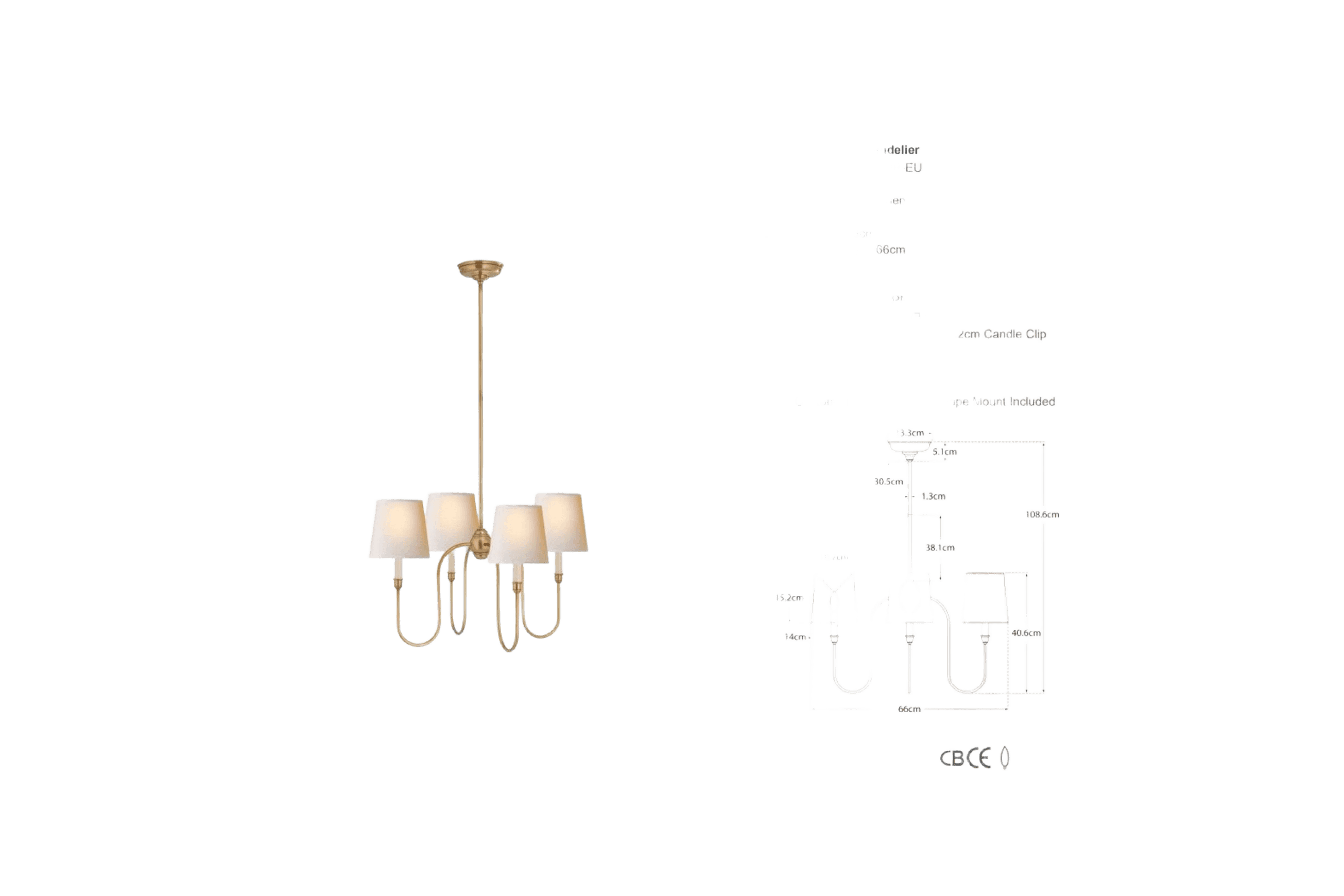Visual Comfort Thomas O'Brien Vendome Small Chandelier